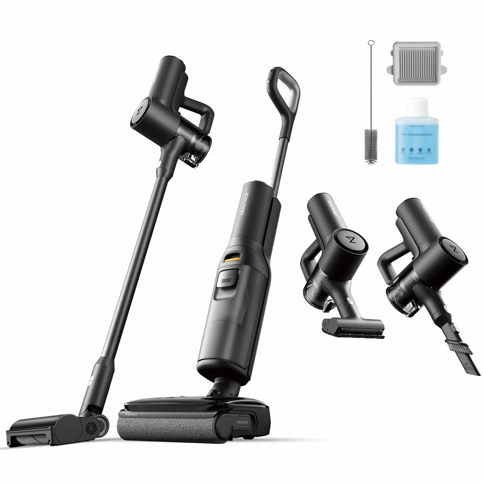 roborock F25 Combo odkurzacz akumulatorowy 5 w 1, 90 °C, wysoka temperatura, samoczyszczenie i suszenie, moc ssania 20 000 Pa, ultralekki odkurzacz z trzonkiem do sierści zwierząt, twardych podłóg