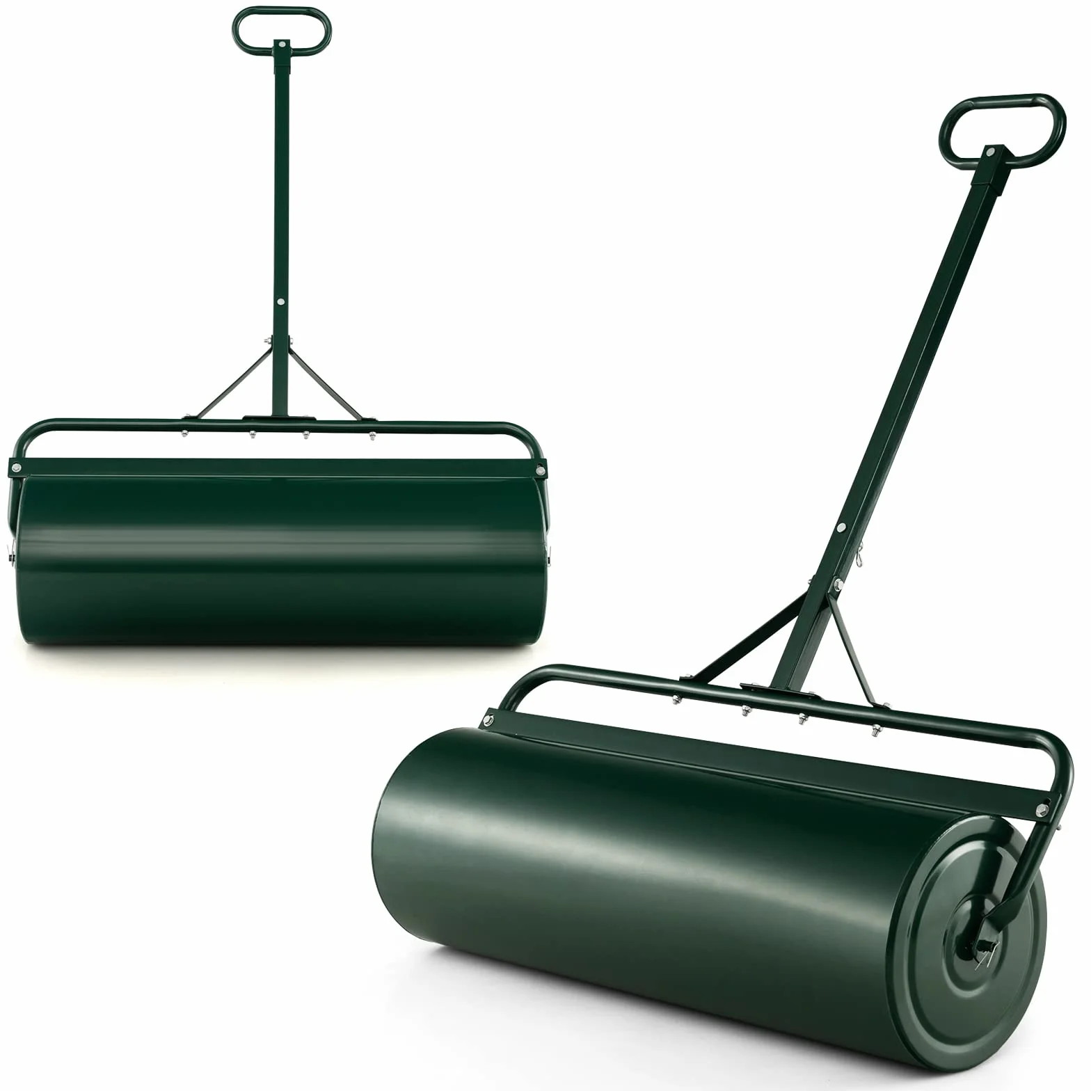 FANTASK Walec do trawy metalowy 30 cm z uchwytem 63 l napełniany wodą i piaskiem