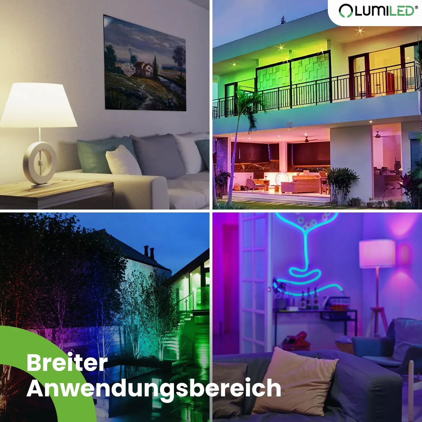 Lumiled Smart SAYO B35 żarówka LED E14 5 W (40 W) 450 lm, Wi-Fi, ściemniana, wielokolorowa, RGBW, Wi-Fi, timer, Smart Home, 16 mln kolorów, sterowanie za pomocą aplikacji, kompatybilna z Amazon Alexa