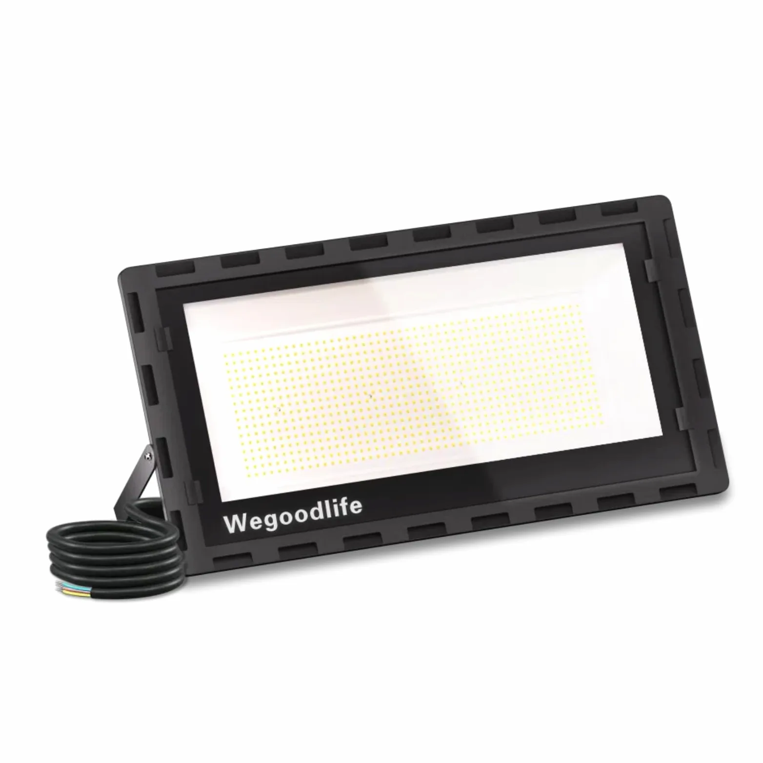 Reflektor LED 600 W, bardzo jasny, 60000 lm, 6500 K, zimna biel, IP66, wodoszczelny reflektor LED, kabel 50 cm, bez wtyczki, lampa zewnętrzna do ogrodu, na podwórko, korytarz