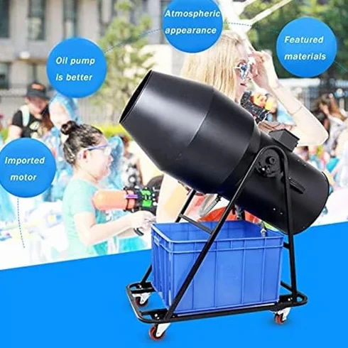 Maszyna do pianki, pistolet śnieżny 3000 W, do imprez na świeżym powietrzu, imprez w parku wodnym i na basenie, sprzęt imprezowy z funkcją drgania głowicy