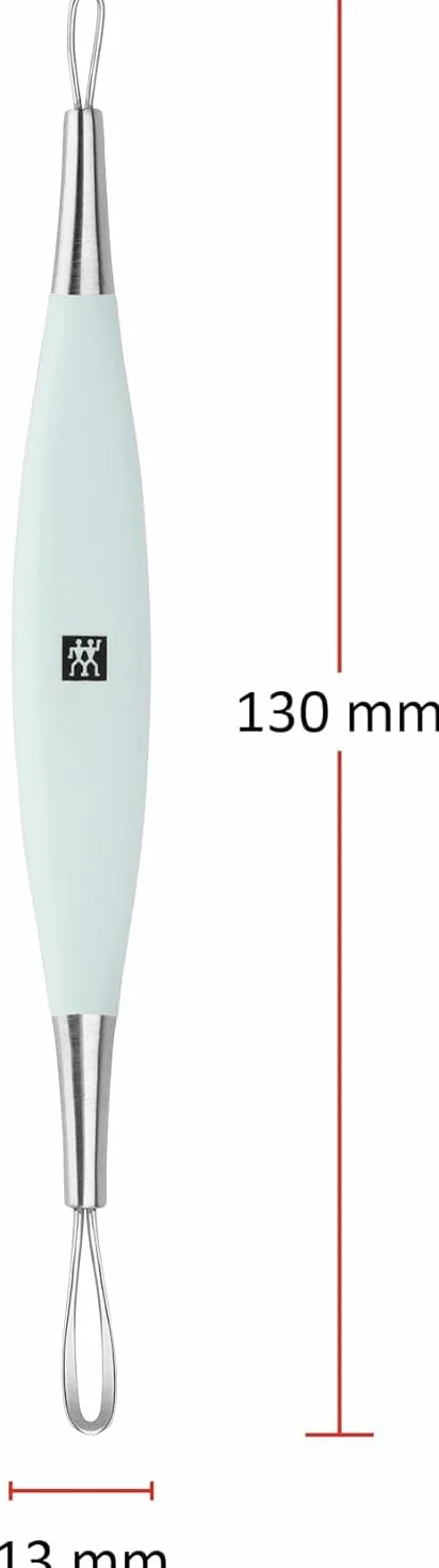 ZWILLING Narzędzie do usuwania wągrów (delikatne i higieniczne usuwanie drobnych zanieczyszczeń skóry, dwa rozmiary pętli, miękki w dotyku uchwyt), premium, miętowy