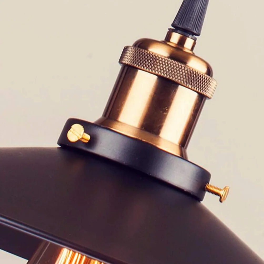 Wisiorek E27 Vintage Wisząca Lampa Retro Przemysłowy Metalowy Żyrandol Wiszący Dół Abażur Lampy Brązowy Bar Sufit Lampa Sufitowa Sypialnia Jadalnia Sufit Sypialnia