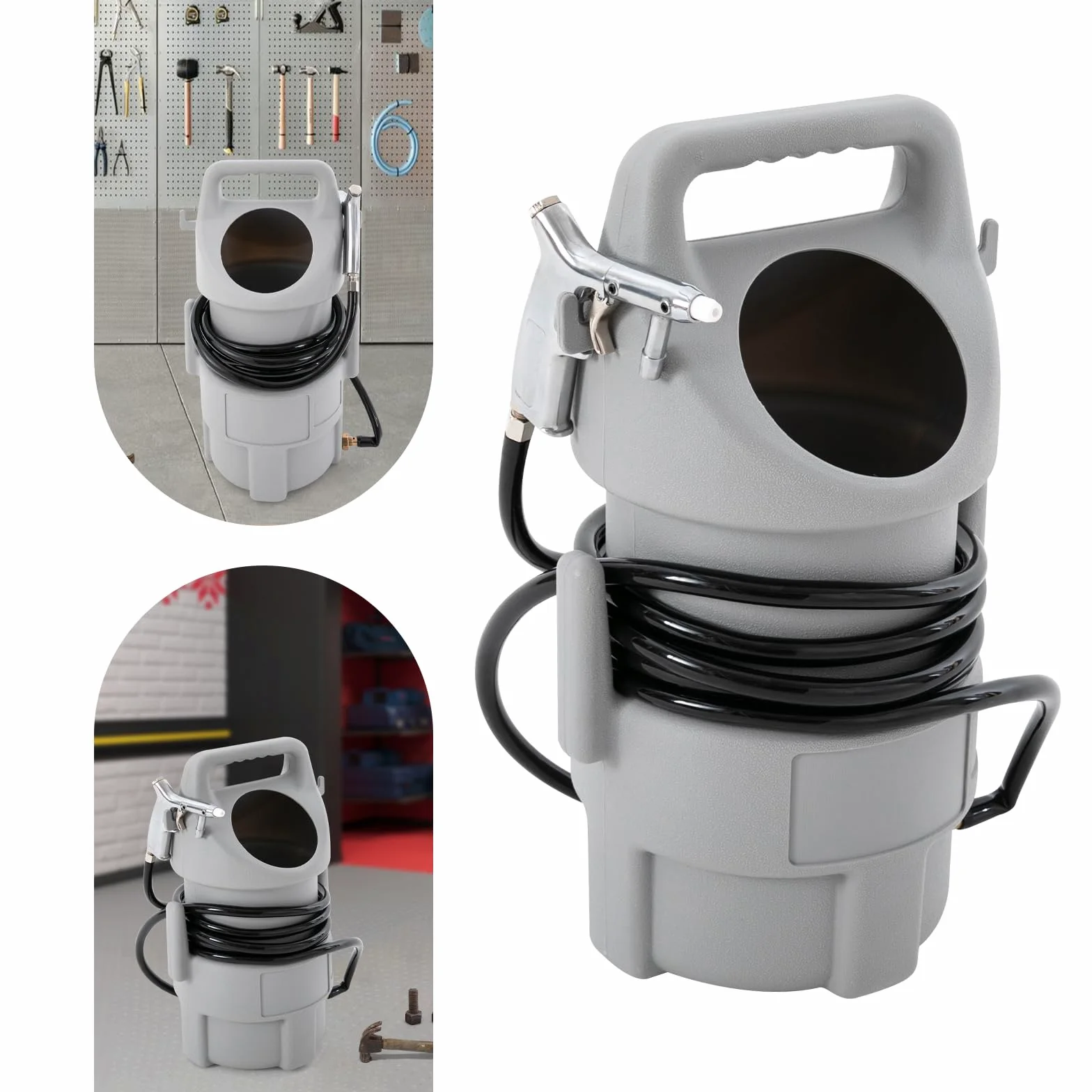 Mobilne urządzenie do piaskowania, mobilne urządzenie do piaskowania, 50 lb, przenośny pistolet do piaskowania, pneumatyczny z pistoletem natryskowym 4,5 m