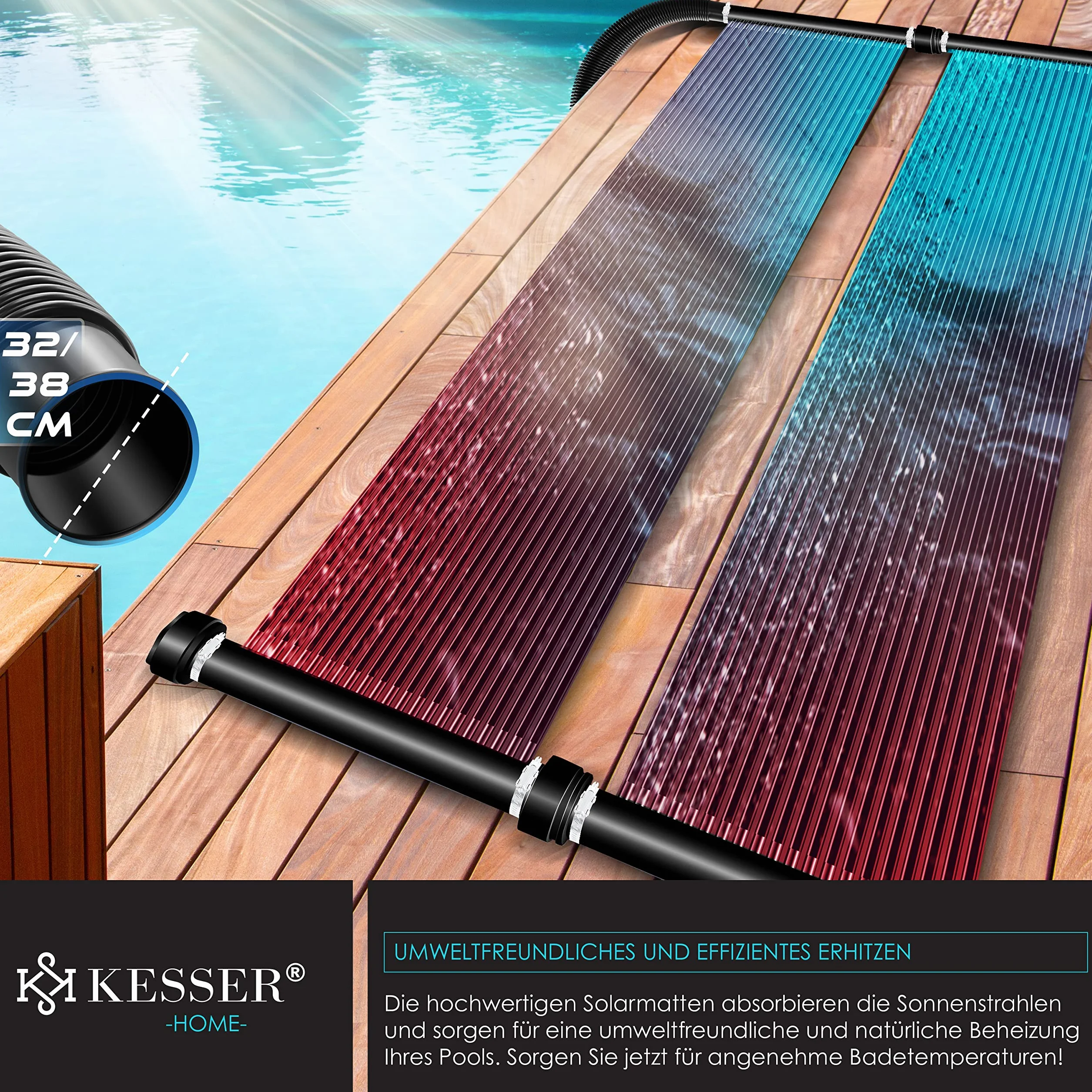 KESSER Kolektor solarny do basenu 600 x 70 cm UV