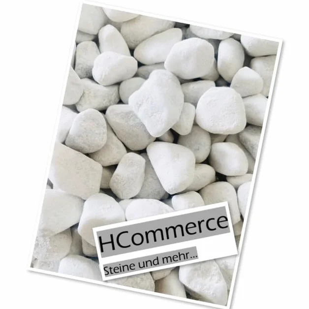 HCommerce śnieżnobiałe kamienie dekoracyjne I żwir marmurowy I żwir Carrara I ziarnistość 20-40 mm (1 kilogram)