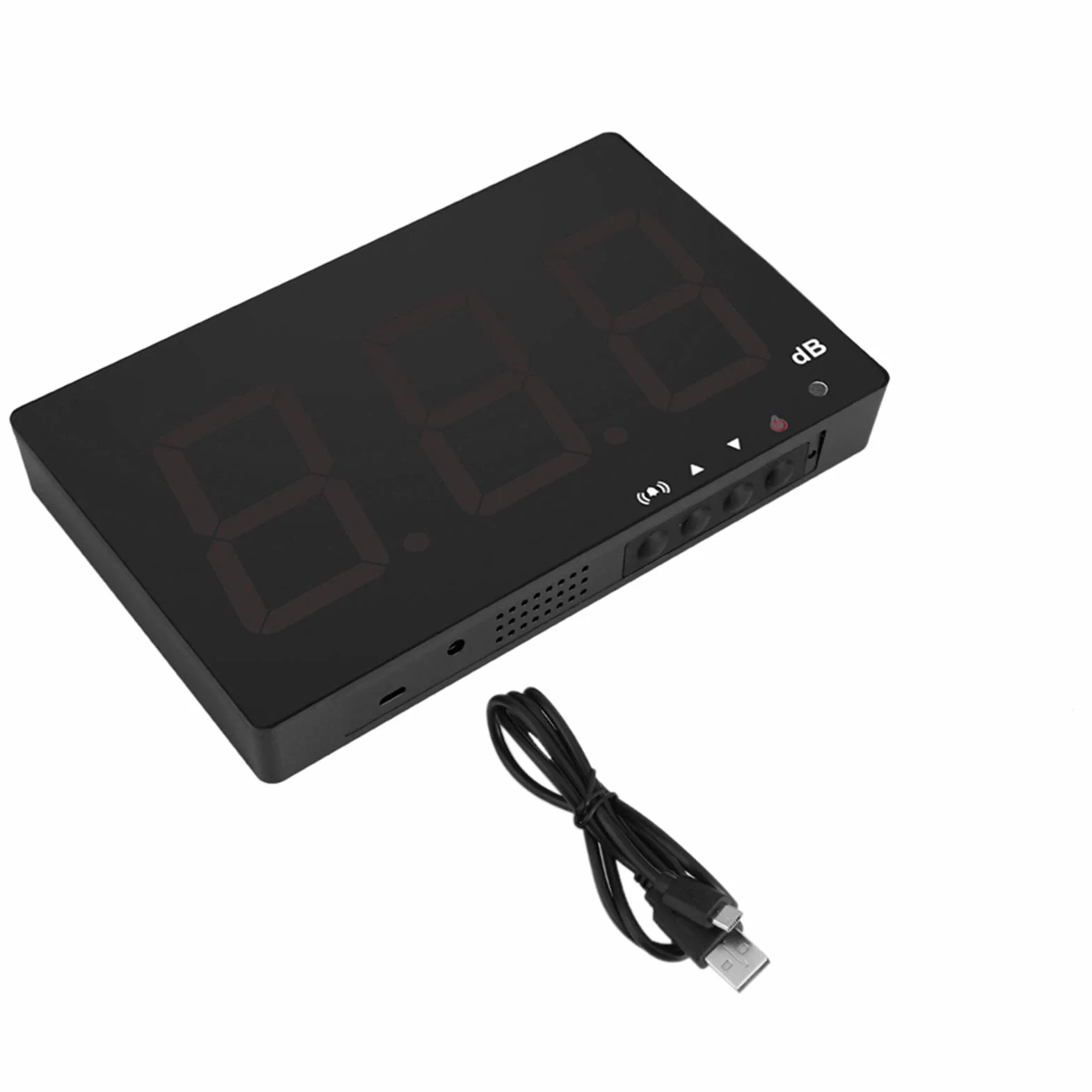 Miernik Poziomu Dźwięku SW-525B, 30-130 dB, Wyświetlacz LCD 9.6 Cala, USB, Montaż Ścienny, Rejestrator Danych z Alarmem, Czarny, 210x130x28mm