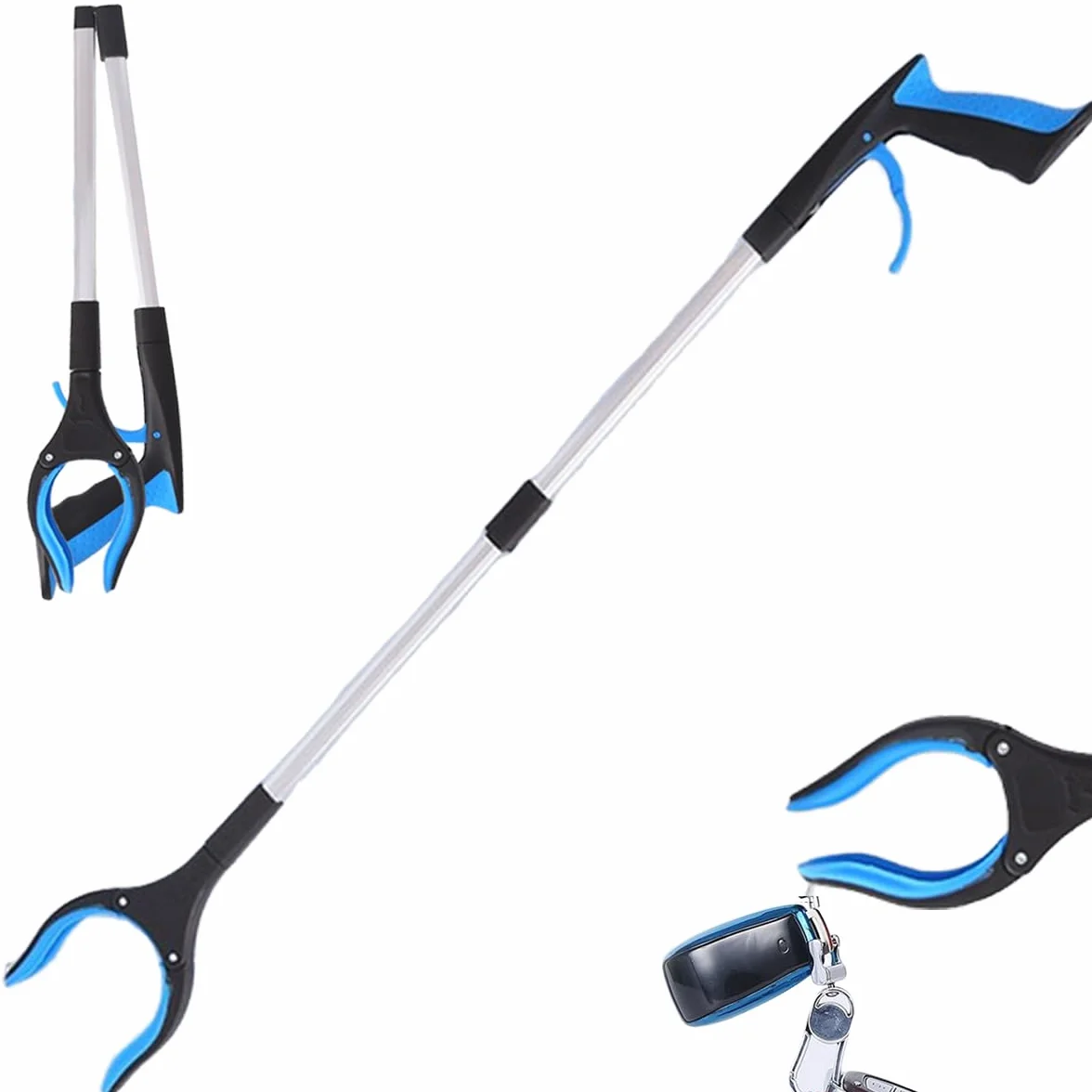 Szczypce chwytakowe składane 83 cm z magnesem do zbierania śmieci