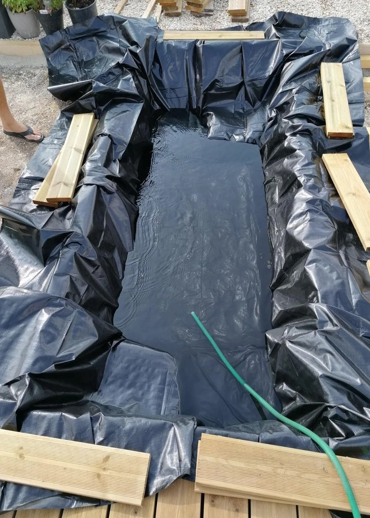 Membrana HDPE do stawu ogrodowego 5 x 6,0 m czarna wytrzymała nieprzepuszczalna