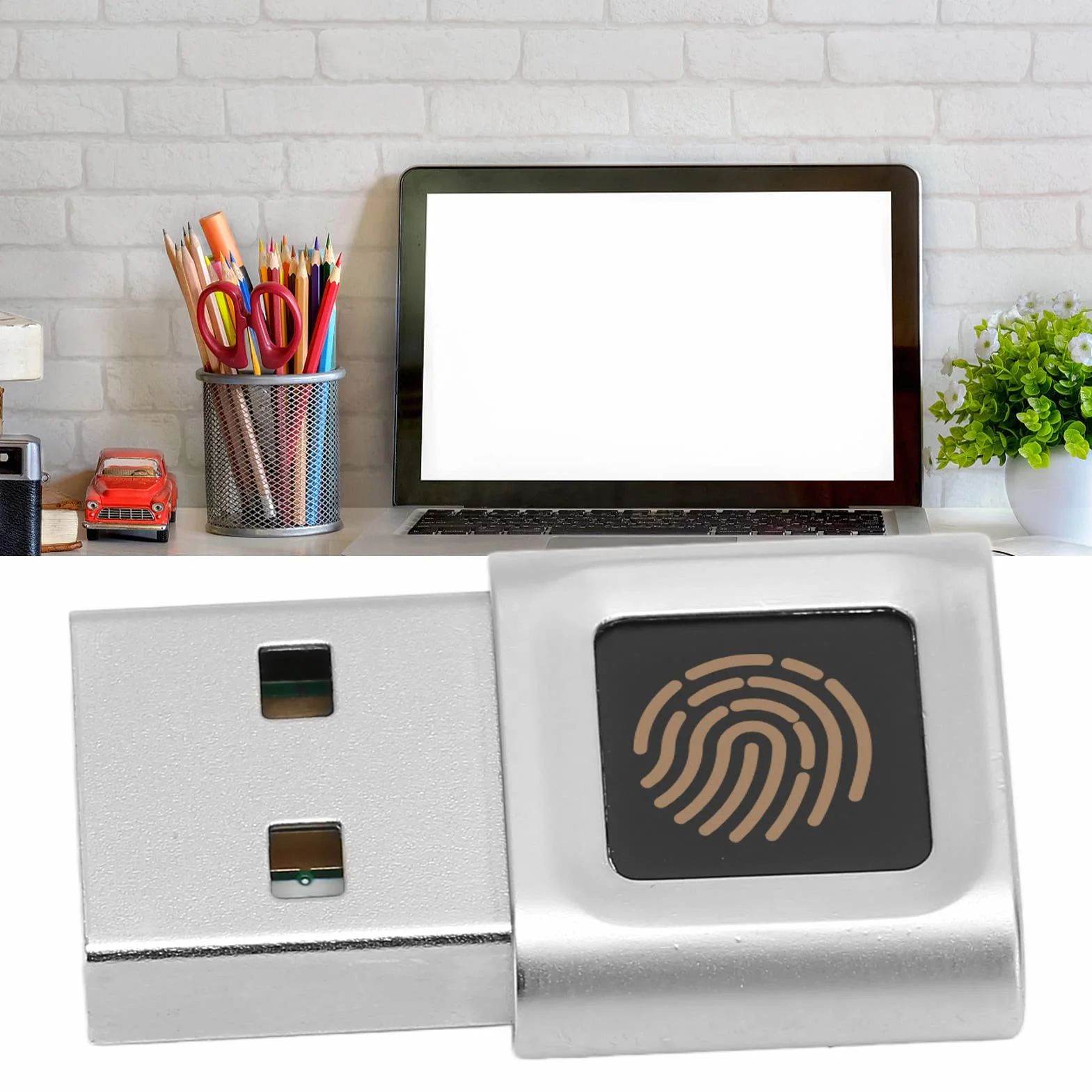 Czytnik linii papilarnych USB do systemu Windows 10/11, czytnik linii papilarnych, przenośny klucz bezpieczeństwa, biometryczny skaner linii papilarnych z dotykiem 360 stopni, Plug & Play
