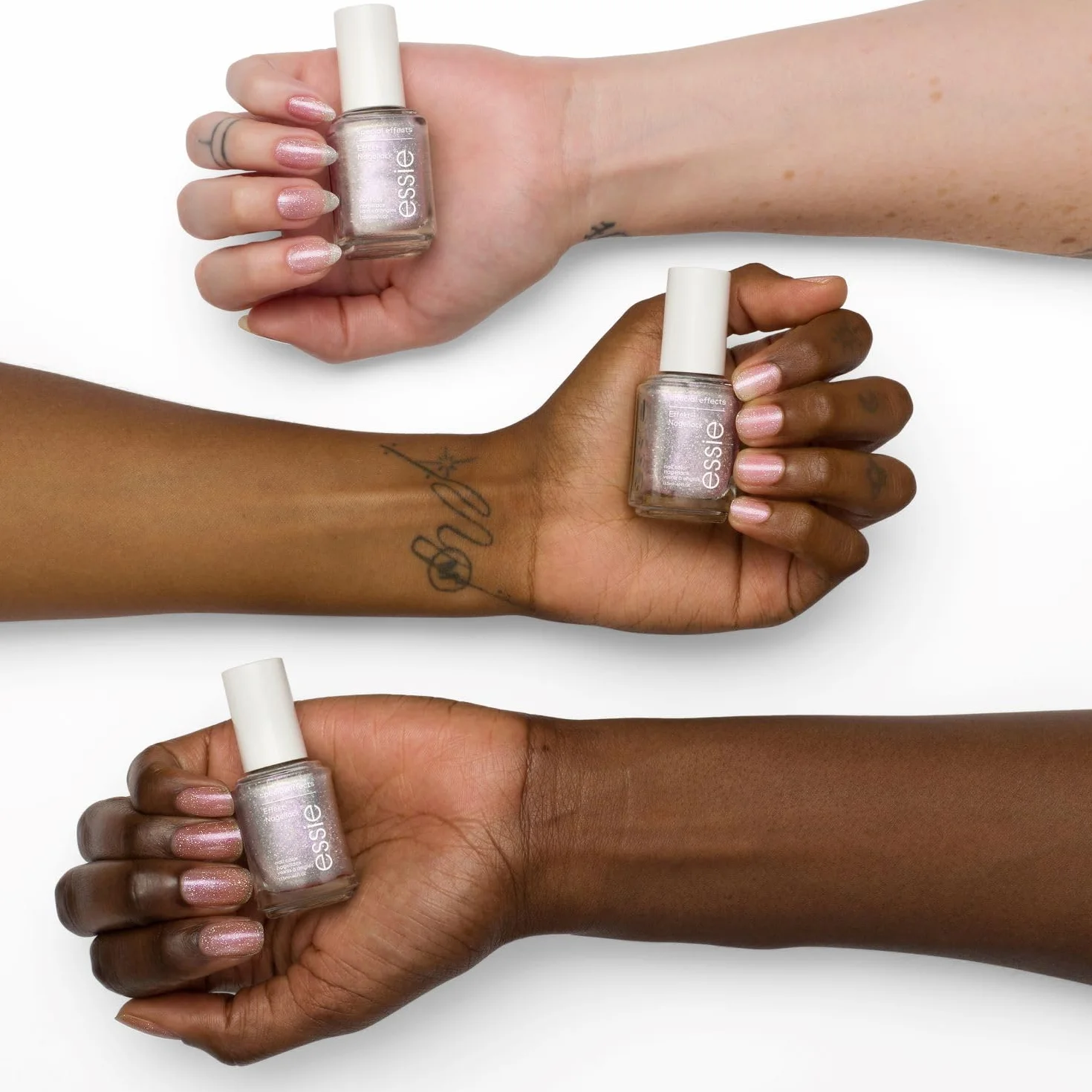 Essie special effects lakier do paznokci nr 5 cosmic chrome lakier do paznokci z artykułami chromowanymi do paznokci o specjalnym efekcie