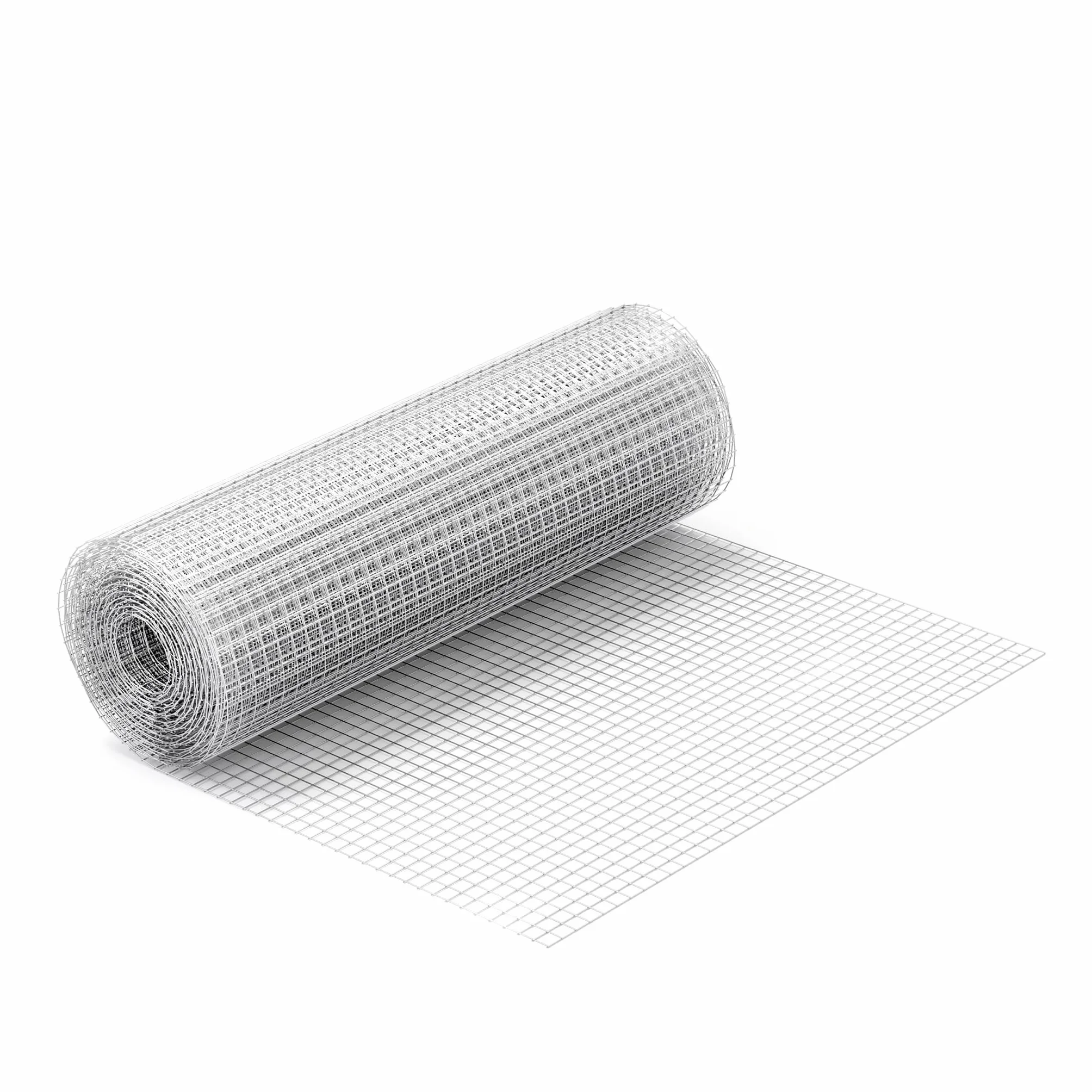 Wiltec Siatka ogrodzeniowa ocynkowana 1 x 5 m, stalowa siatka leśna na woliery i gryzonie, drut 1,2 mm, oczka 25 x 25 mm, trwała ochrona dla upraw i ogrodów