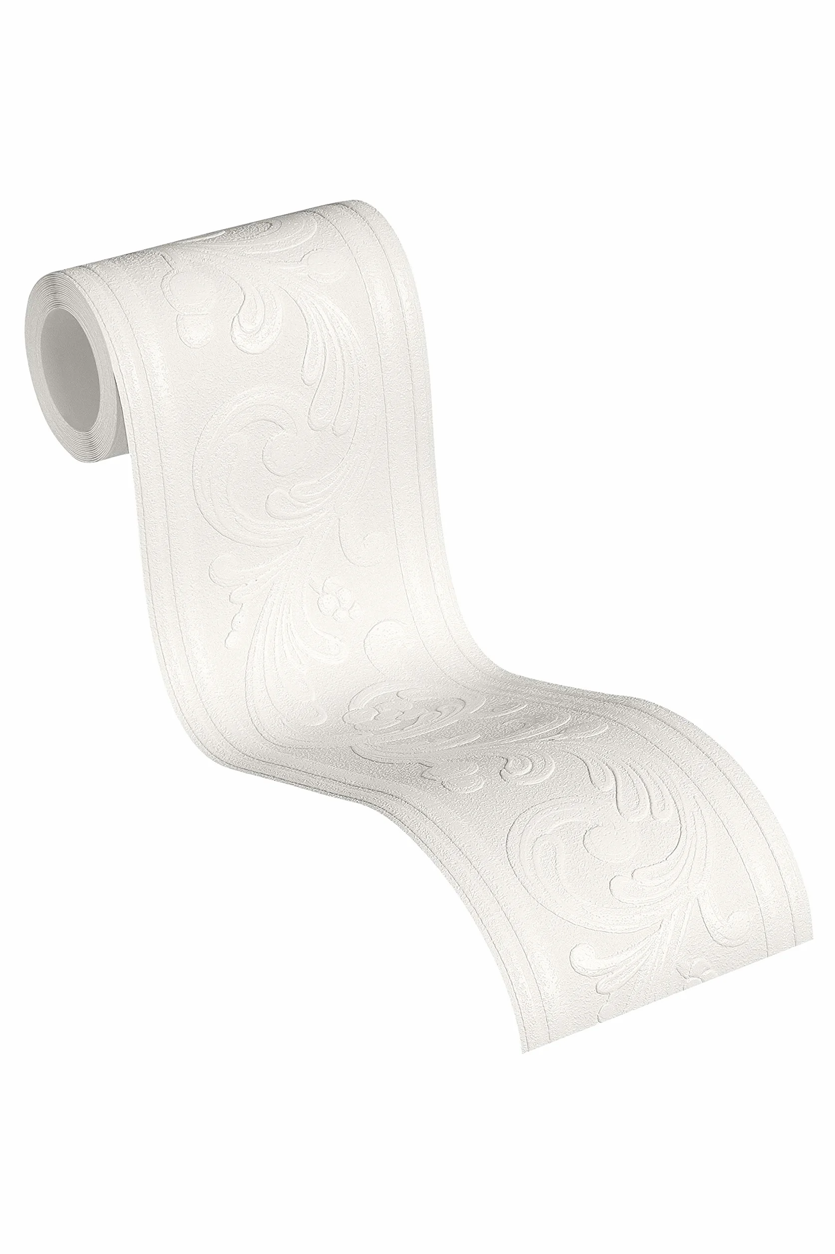 A.S. Création Bordiura Only Borders Borte 5,00 m x 0,13 m biała Made in Germany 639615 6396-15