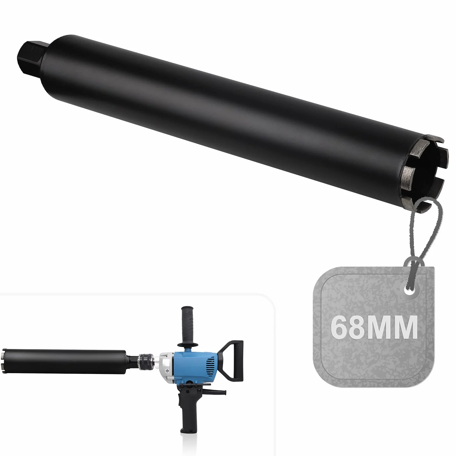 CPROSP 1¼" diamentowa Broca De Corona 68mm, długość geograficzna 420 mm, Diamantina para Perforar en Hormigón, Hormigón Armado, Mampostería y Piedra