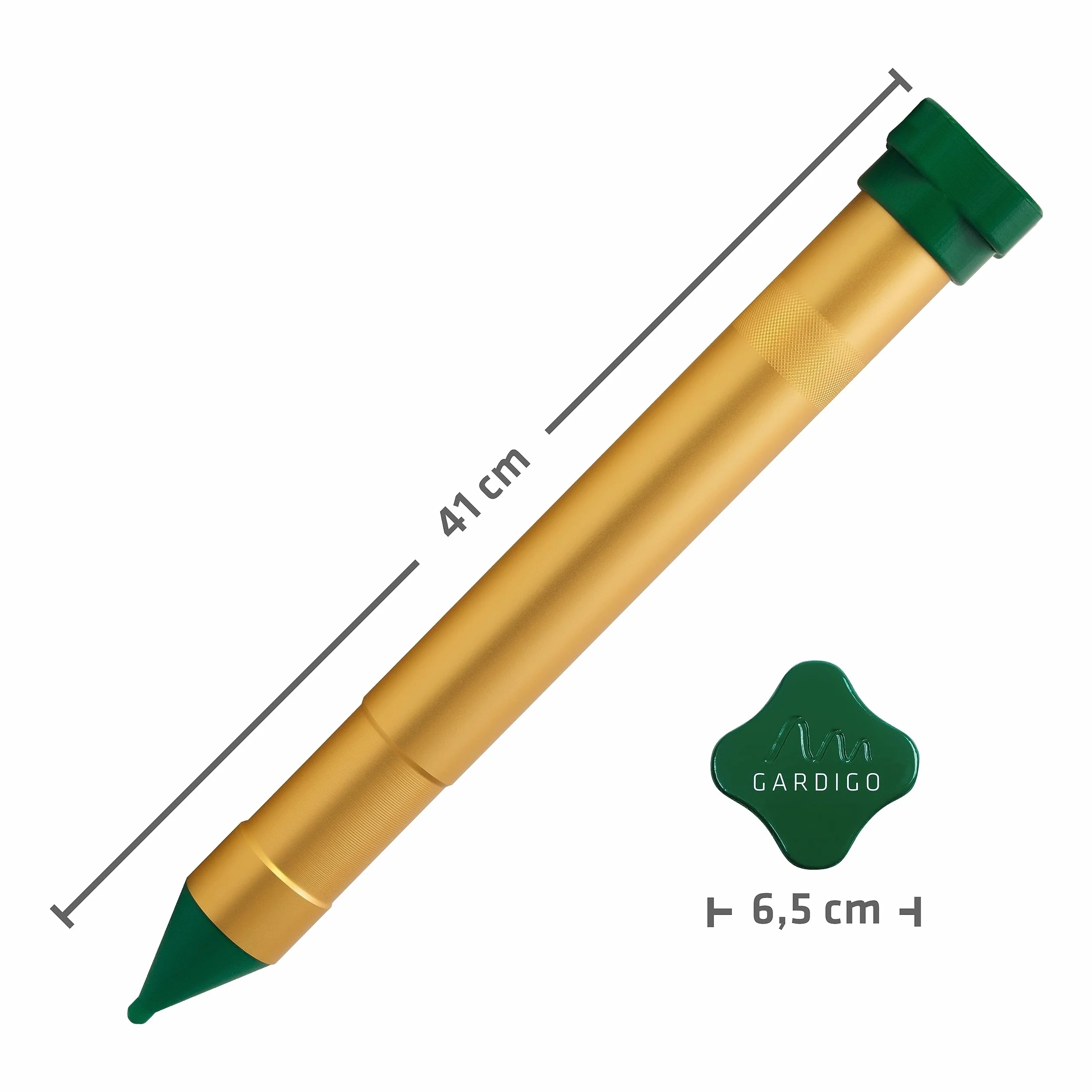 Gardigo® Vibrasonic odstraszacz kretów i mrówek, odstraszacz kretów z silnikiem wibracyjnym, zmieniające się częstotliwości, ok. 1250 m², odstraszacz norników do ogrodu, zasilany bateriami