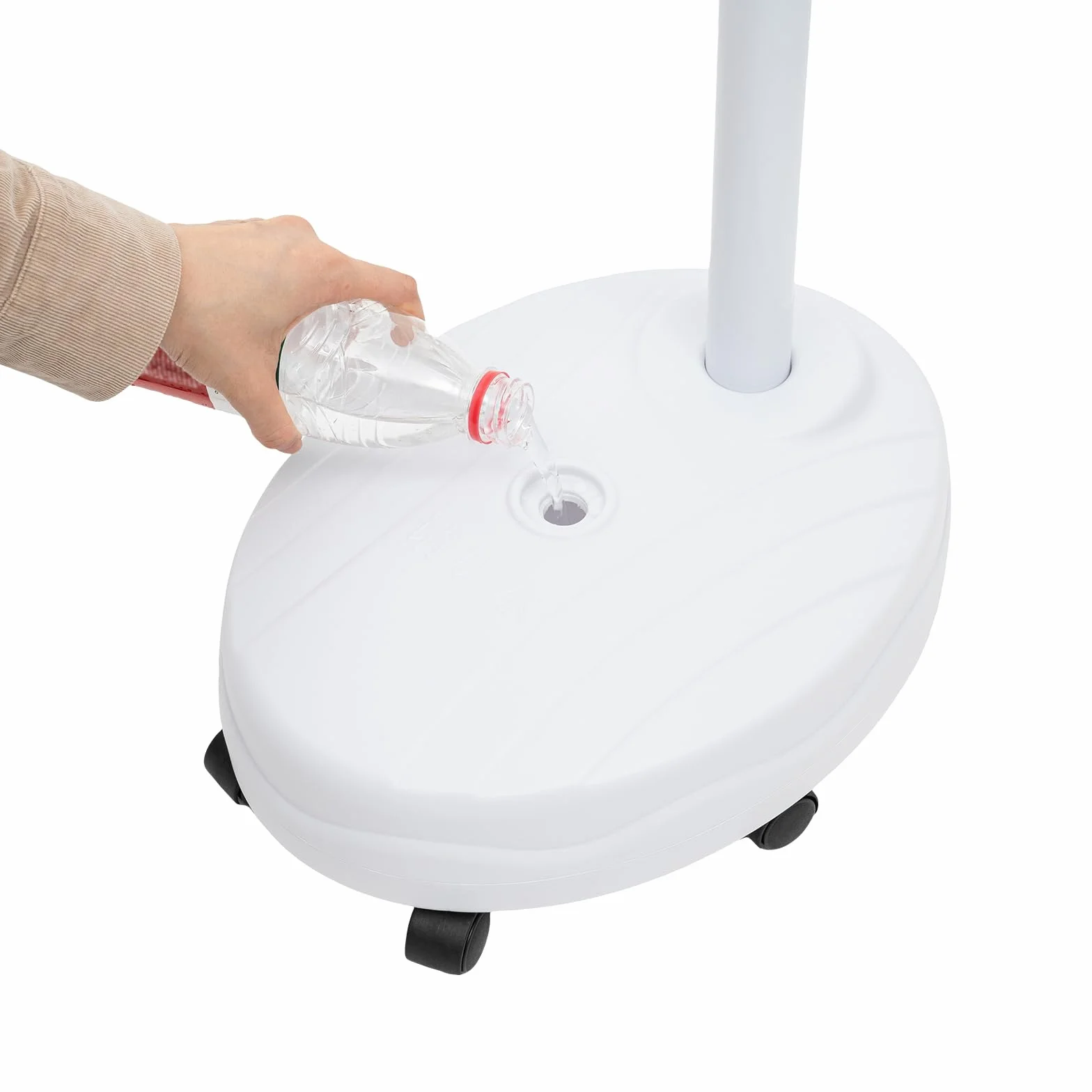 Czerwona lampa z podwójną głowicą, lampa 360°, regulowana lampa grzewcza do fizjoterapii, napięcie mięśni z kółkami i pilotem zdalnego sterowania