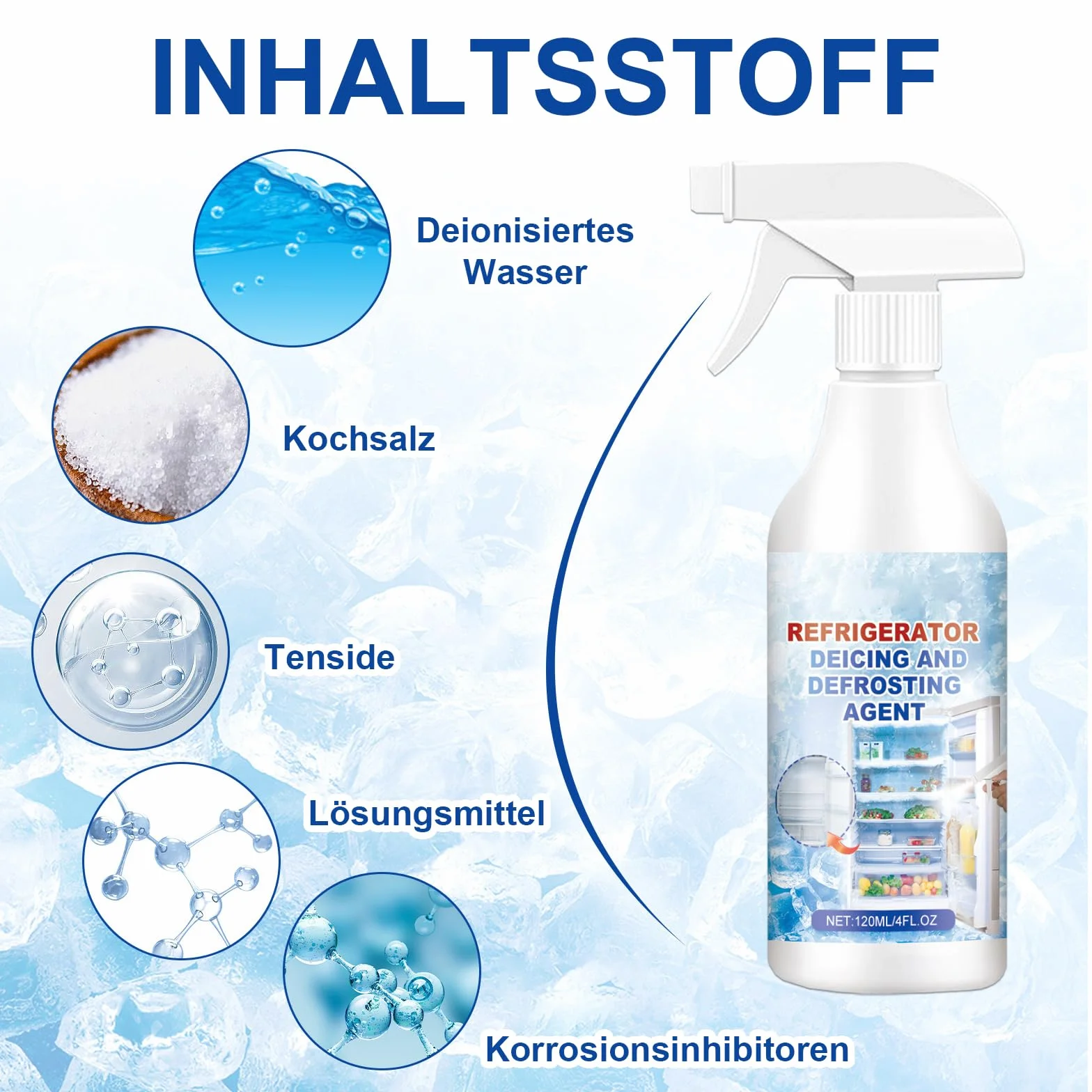 Spray do odszraniania lodówki i zamrażarki 120ml