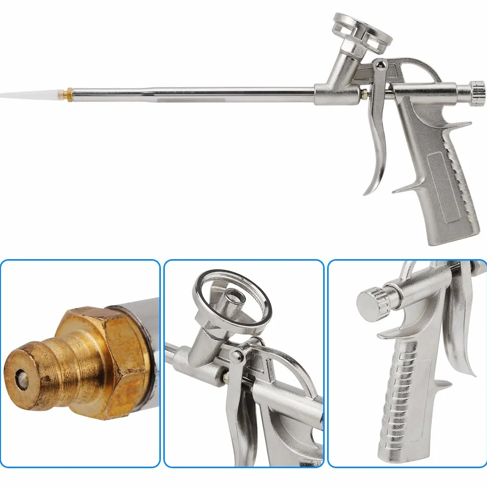Pistolet Natryskowy do Pianki, 31,5 Cm 8 MPa 5 L/min Pistolet Natryskowy do Spieniania Pianki PU o Dużej Wytrzymałości Pistolet do Uszczelniania z Uchwytem Odpowiedni do Uszczelniania, Napełniania, Us