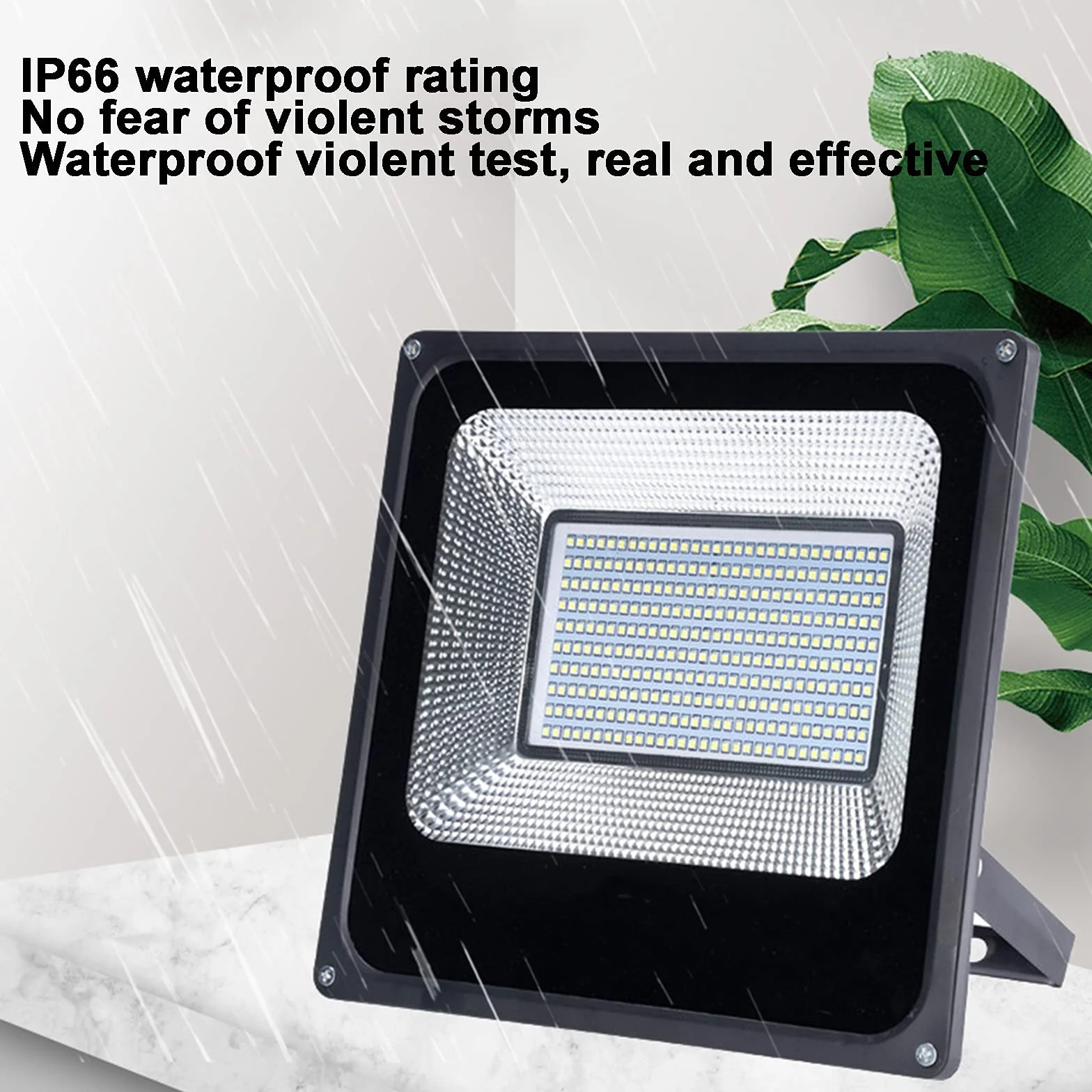 Lampy solarne, Zewnętrzna lampa punktowa o klasie ochrony IP66, 6000K, światło dzienne, białe, superjasne, do ogrodu, na patio, podjazd i podwórko(200W)