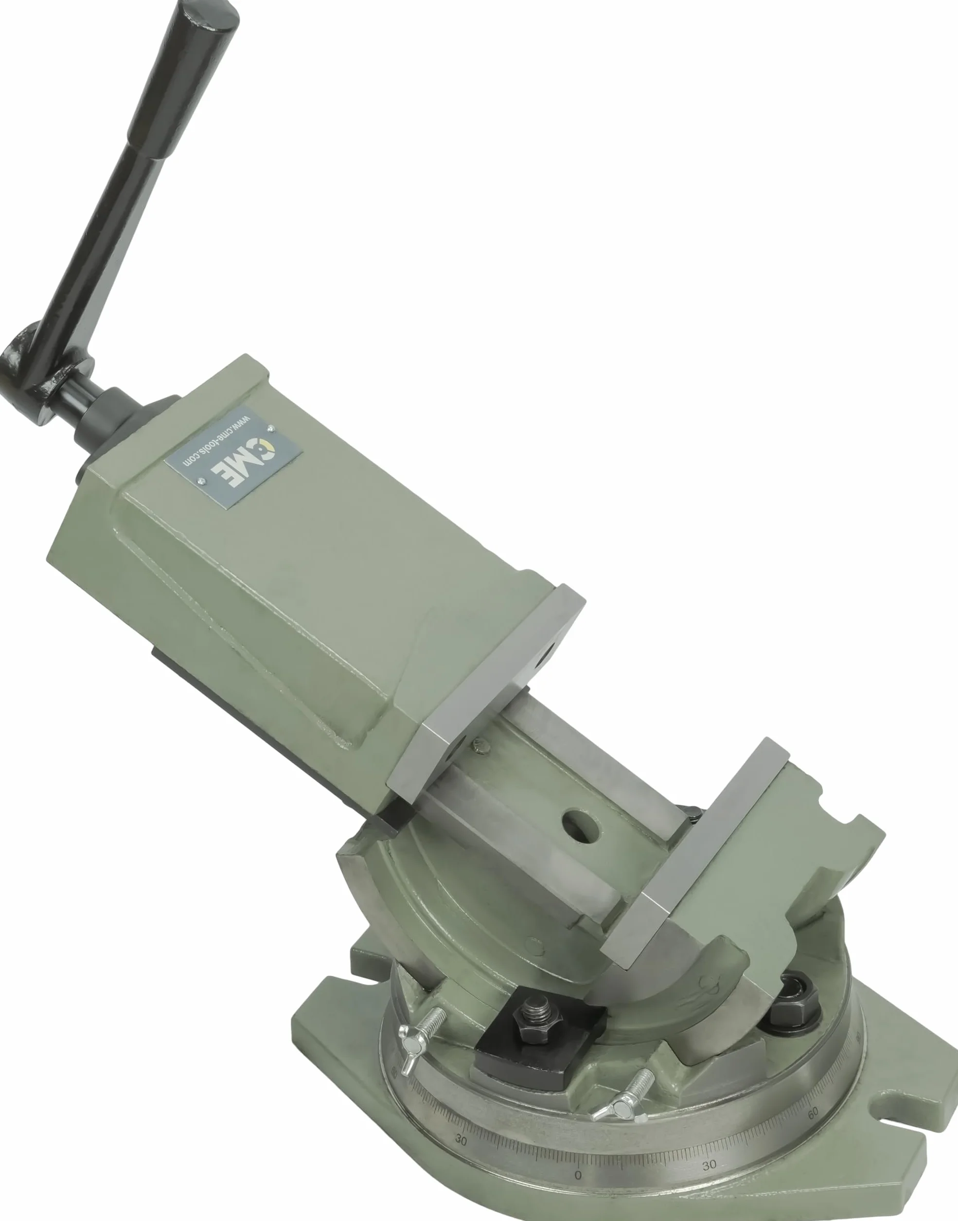 Imadło uchylne CME Machinist z obrotową podstawą, nachylenie 90°, szerokość szczęki 12,7 cm, maksymalny otwór 3 15/40.6 cm
