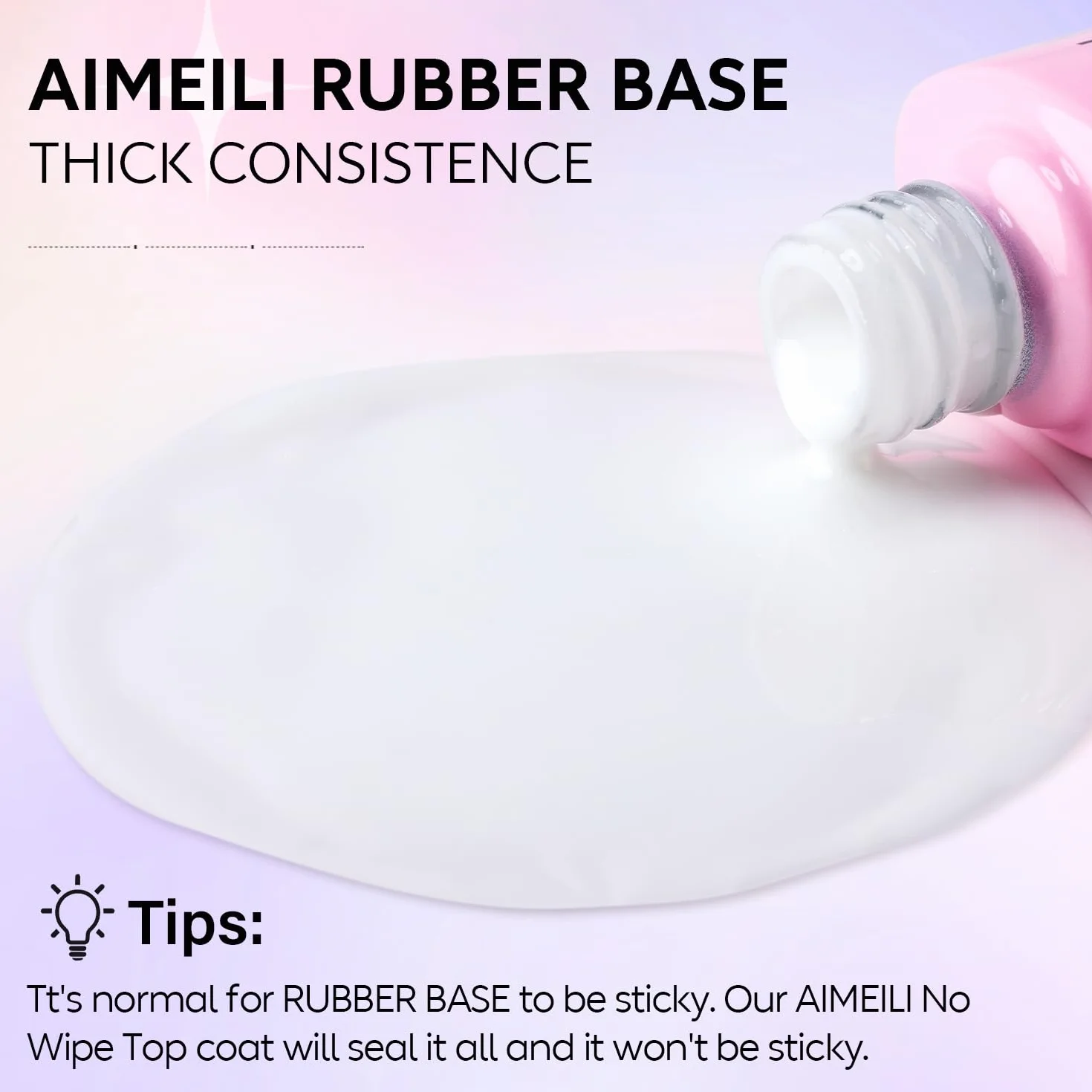AIMEILI Rubber Base 8 ml Flexible Builder żel samowygładzający lakier pod paznokcie Strengthener Rhinestone Glue Gel lakier do paznokci przezroczysty Jelly Rubbergel 5 IN 1-1013