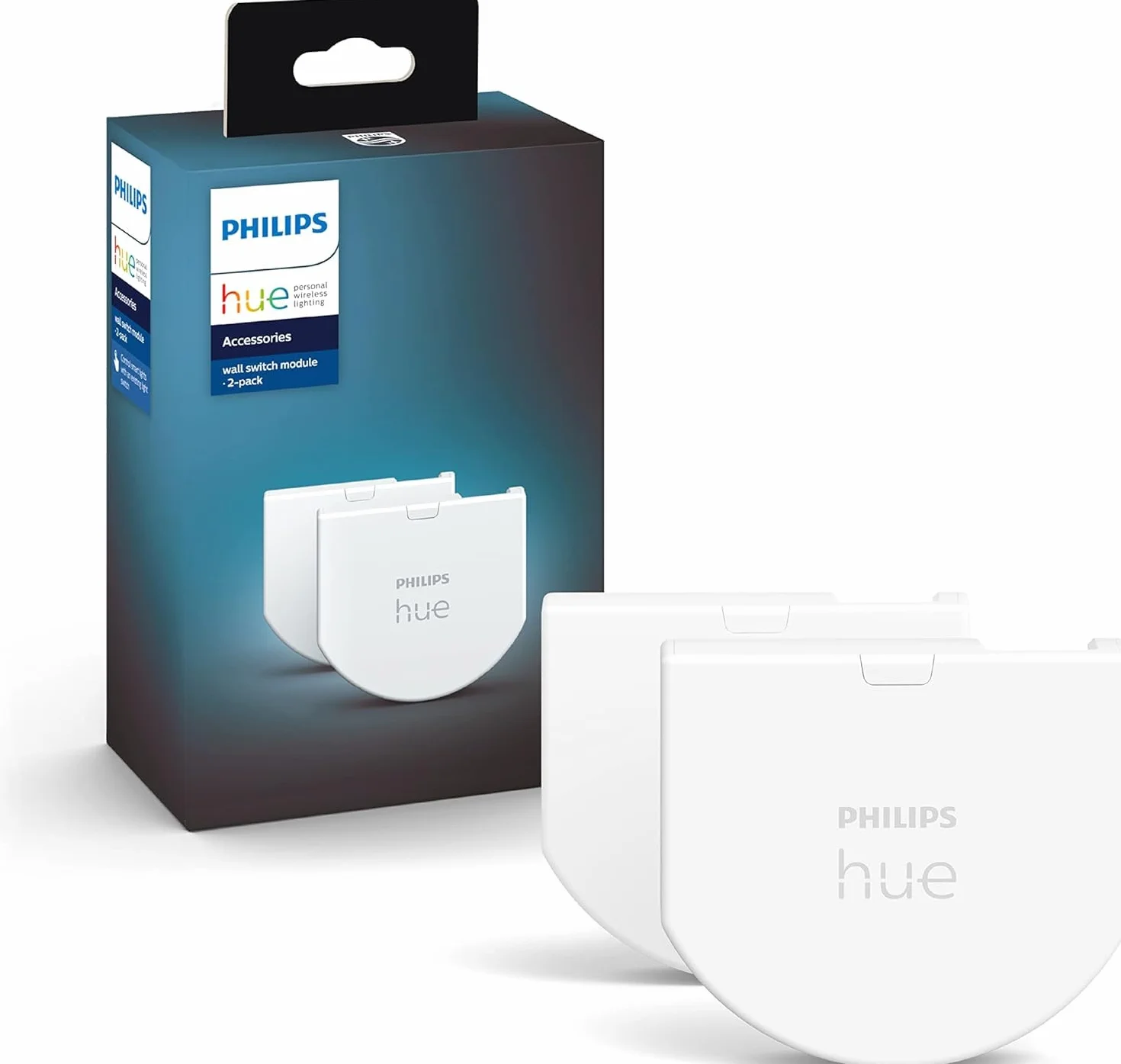 Philips Hue Wall Switch Module (2 szt.) Inteligentny moduł włącznika ściennego, wygodne sterowanie, więcej możliwości inteligentnego oświetlenia