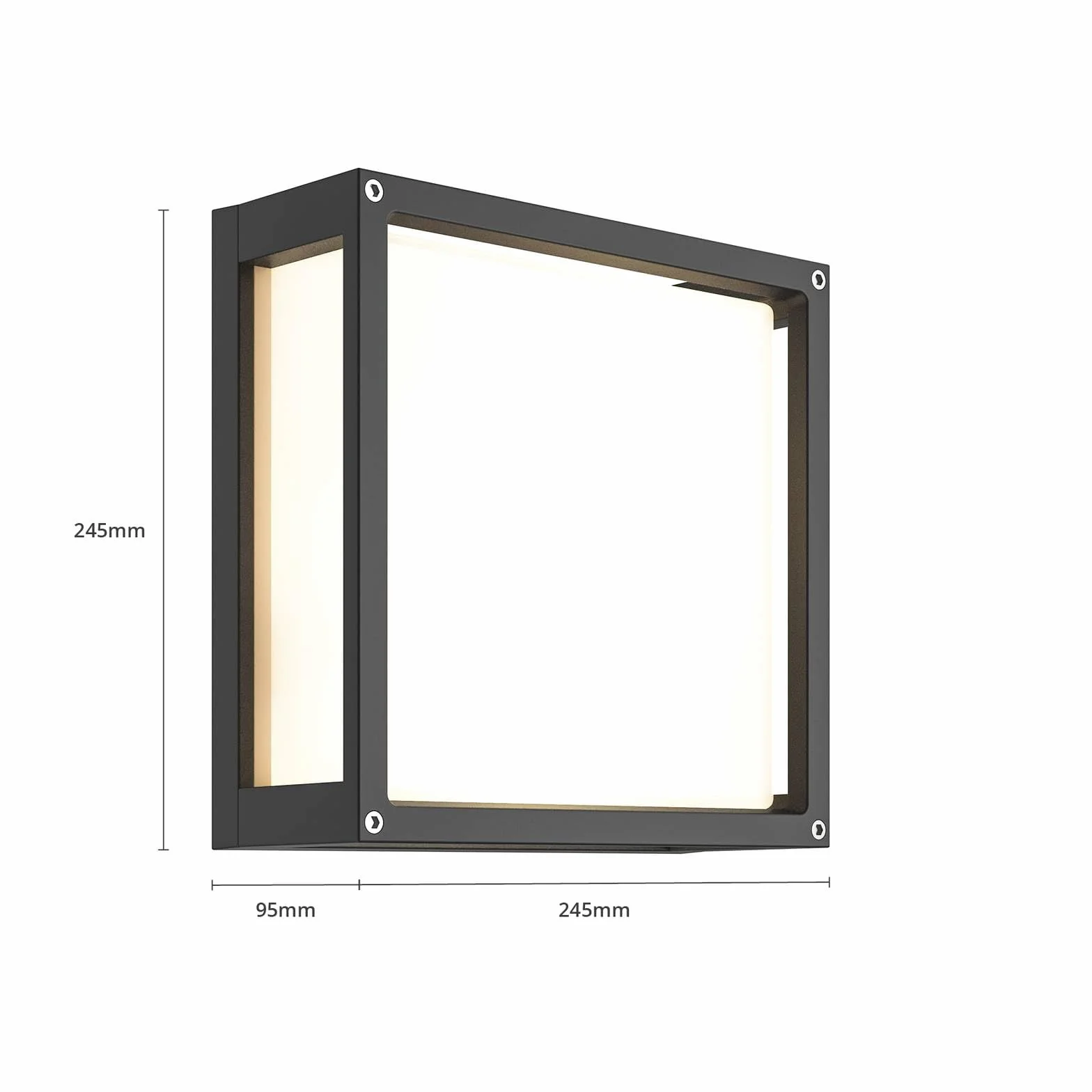 Lucande 2 -punktowa 'Aurelien', stylnowoczesny, kolor czarny, aluminium, IP54, ¿arówka E27