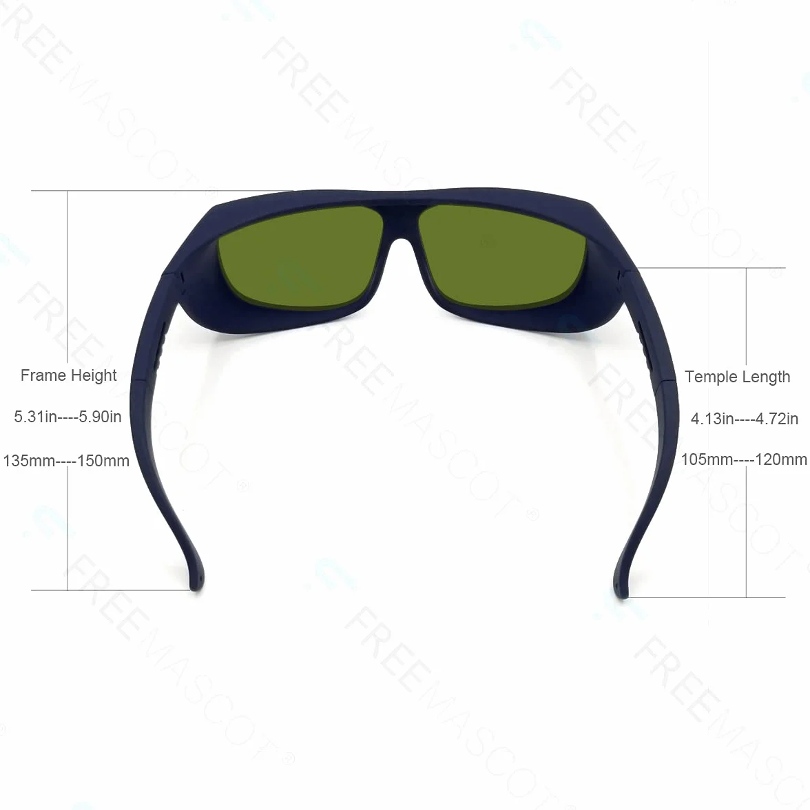 FREEMASCOT OD 8+ 190 nm - 450 nm / 800 nm - 1100 nm profesjonalne okulary ochronne laserowe do 405 nm, 450 nm, 980 nm, 1064 nm laser (styl 5)