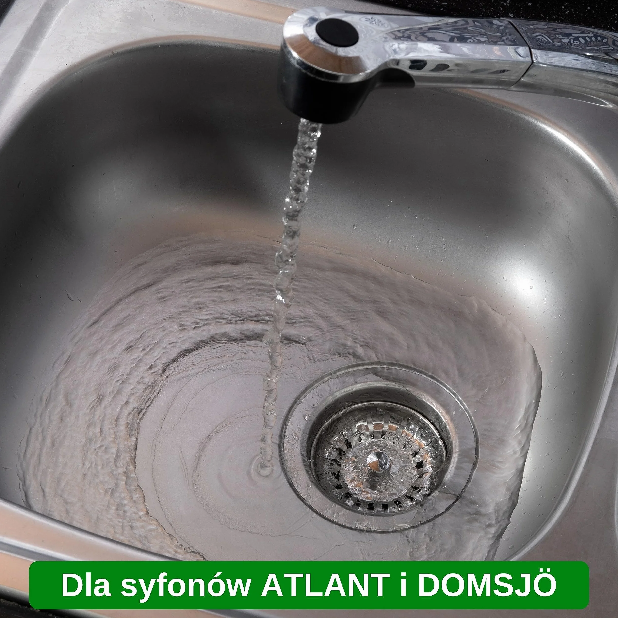Sitko do zlewozmywaka IKEA ATLANT i DOMSJÖ, Ø 80 mm, kompatybilne z syfonem, kosz sitkowy z ulepszoną uszczelką, pasuje do zlewozmywaka Atlant i Domsjö, sitko z zatyczką