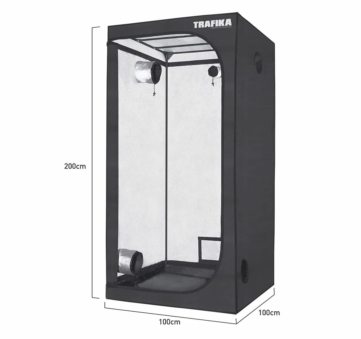 TRAFIKA Szafa uprawowa Indoor 100x100x200cm Grow Tent Mylar premium