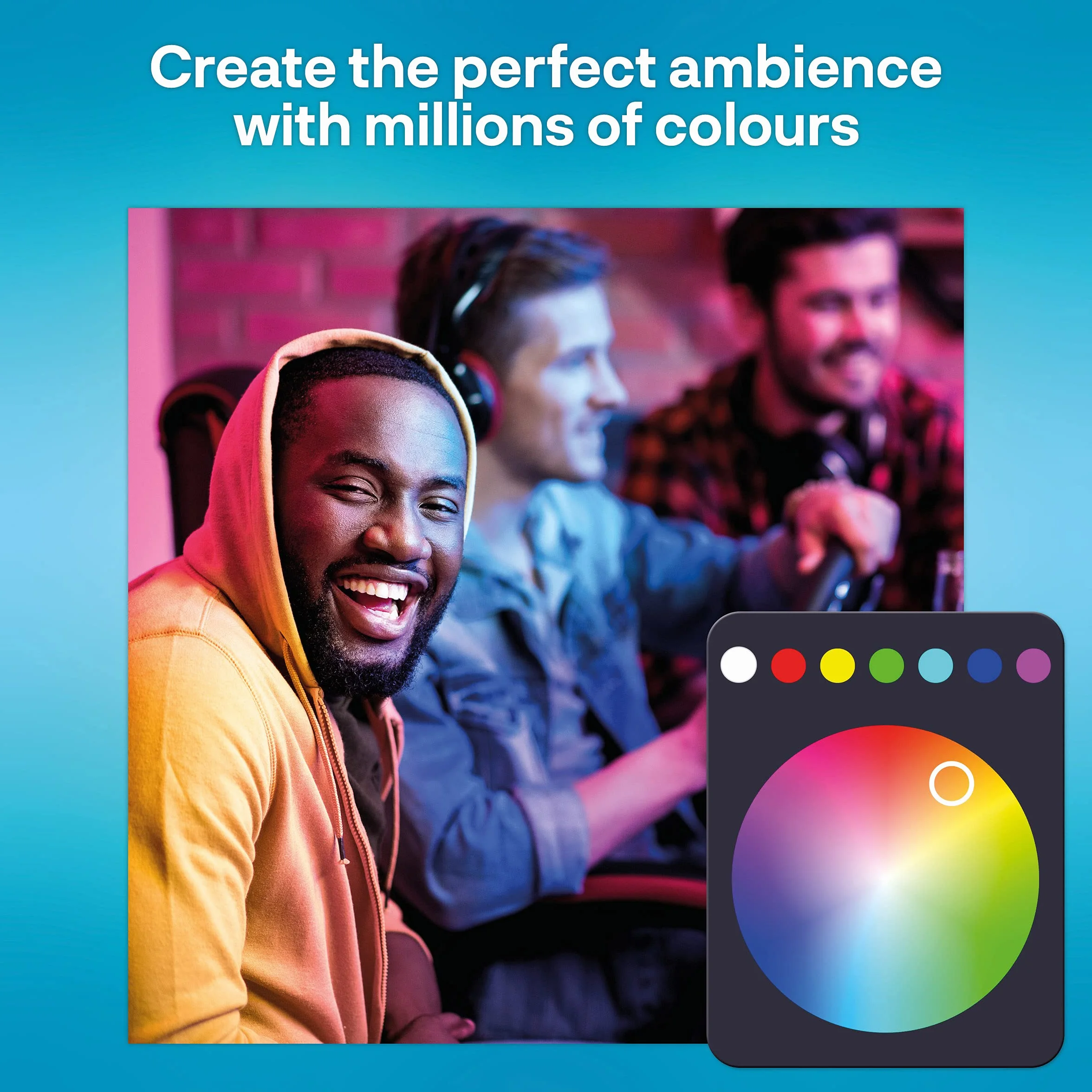 Innr E27 Smart WiFi Bulb White & Color, kompatybilna z Alexa & Hey Google, Wi-Fi (nie wymaga Smart Hub), 16 milionów kolorów, wszystkie odcienie bieli, RGBW