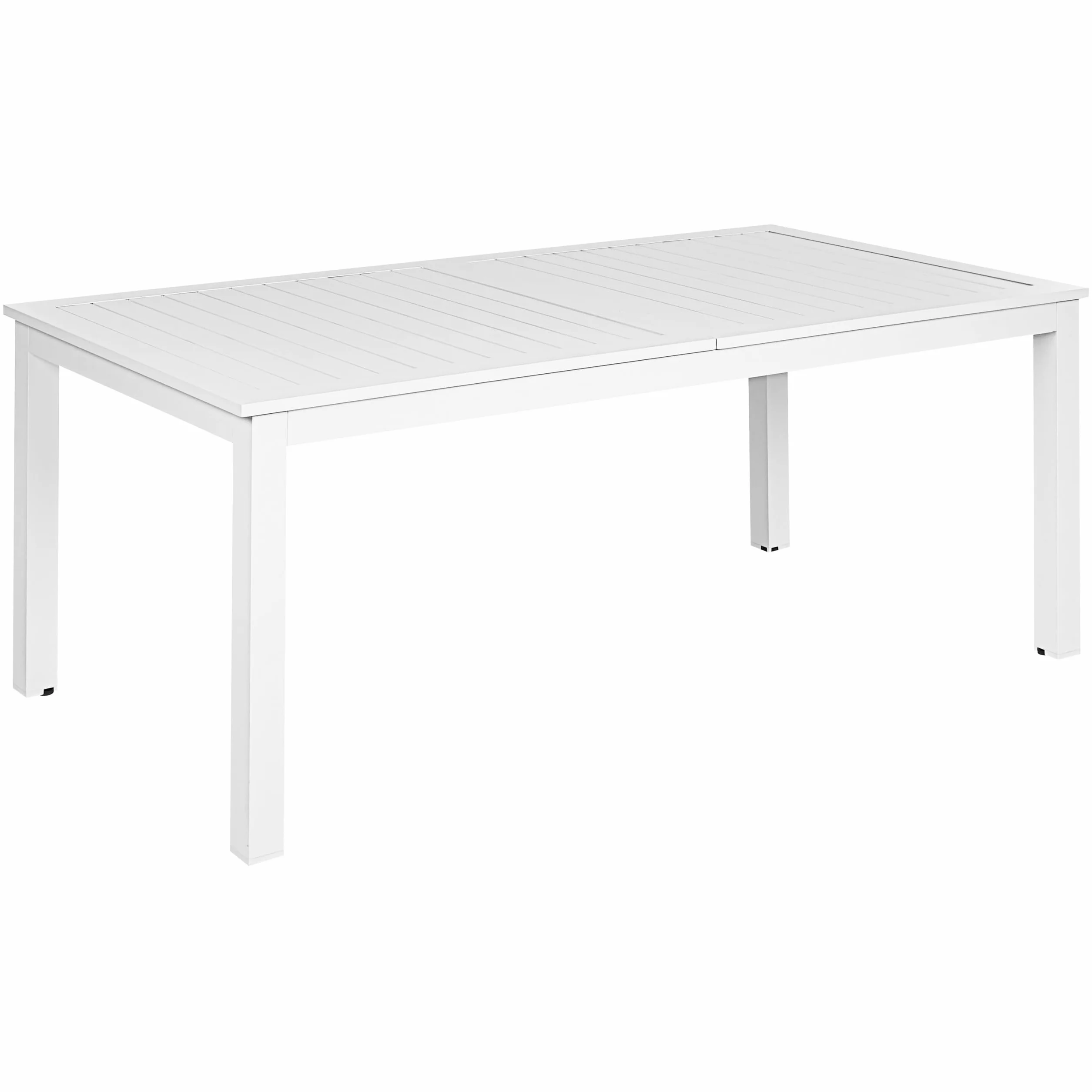 Stół ogrodowy rozkładany Skaloma 180/240 x 90 cm aluminium biały