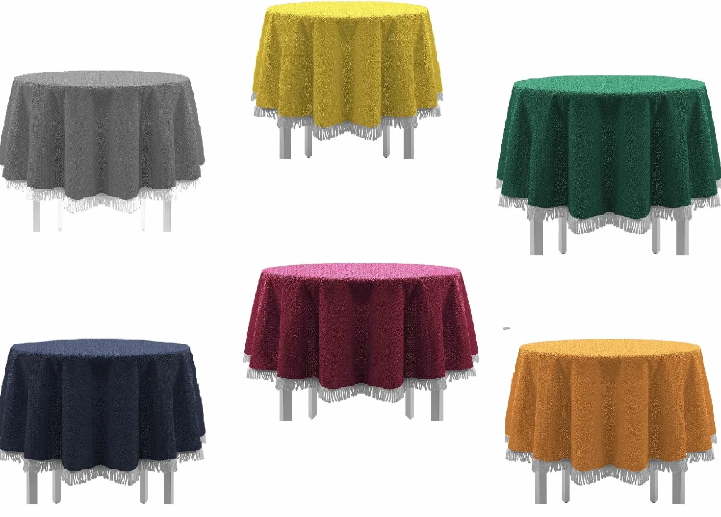 EXKLUSIV HEIMTEXTIL Obrus na stół ogrodowy 160 cm okrągły zielony antypoślizgowy