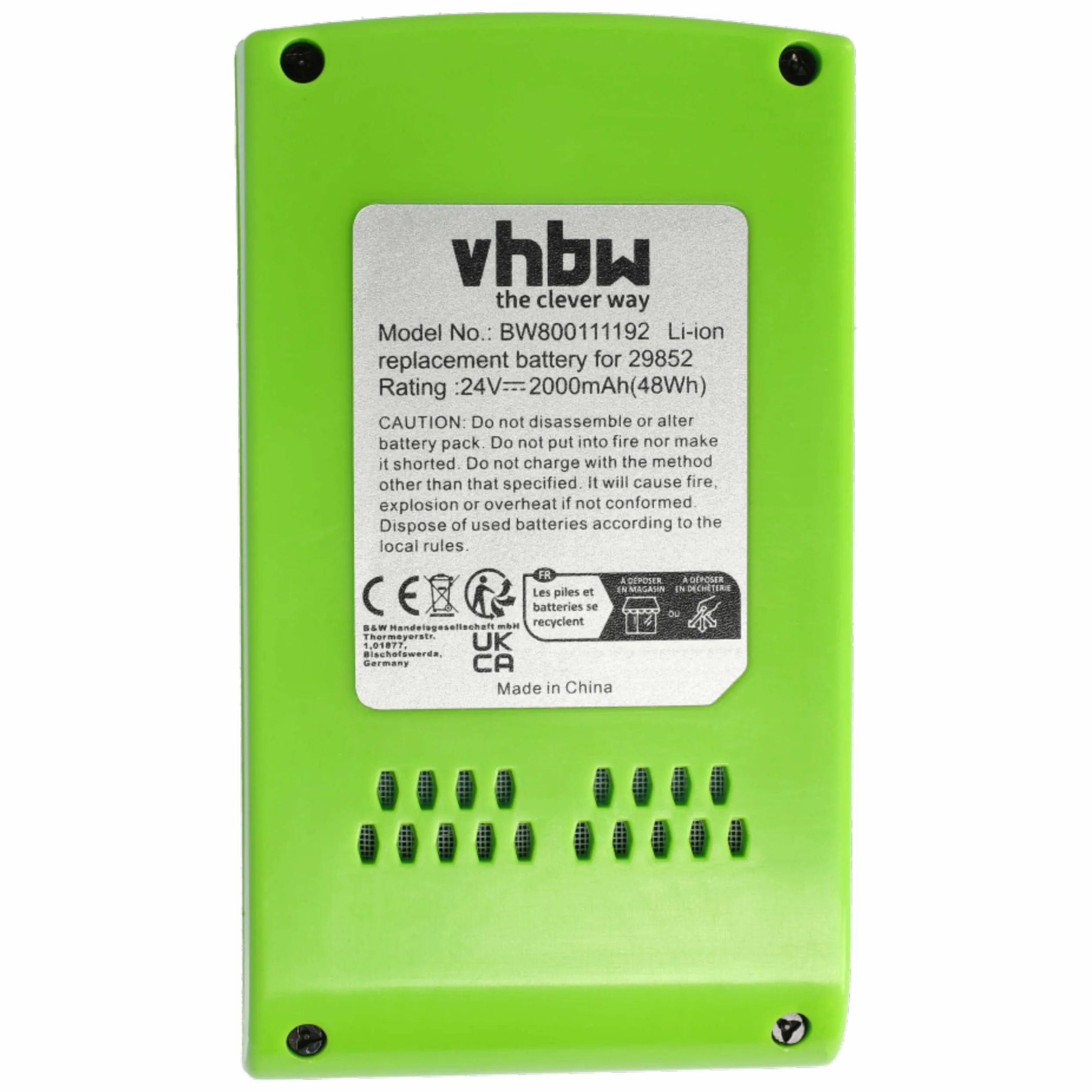vhbw 2 x akumulator kompatybilny z narzędziami Powerworks 32 cm P24LM32, P24AB, P24ST (2000 mAh, litowo-jonowy, 24 V)