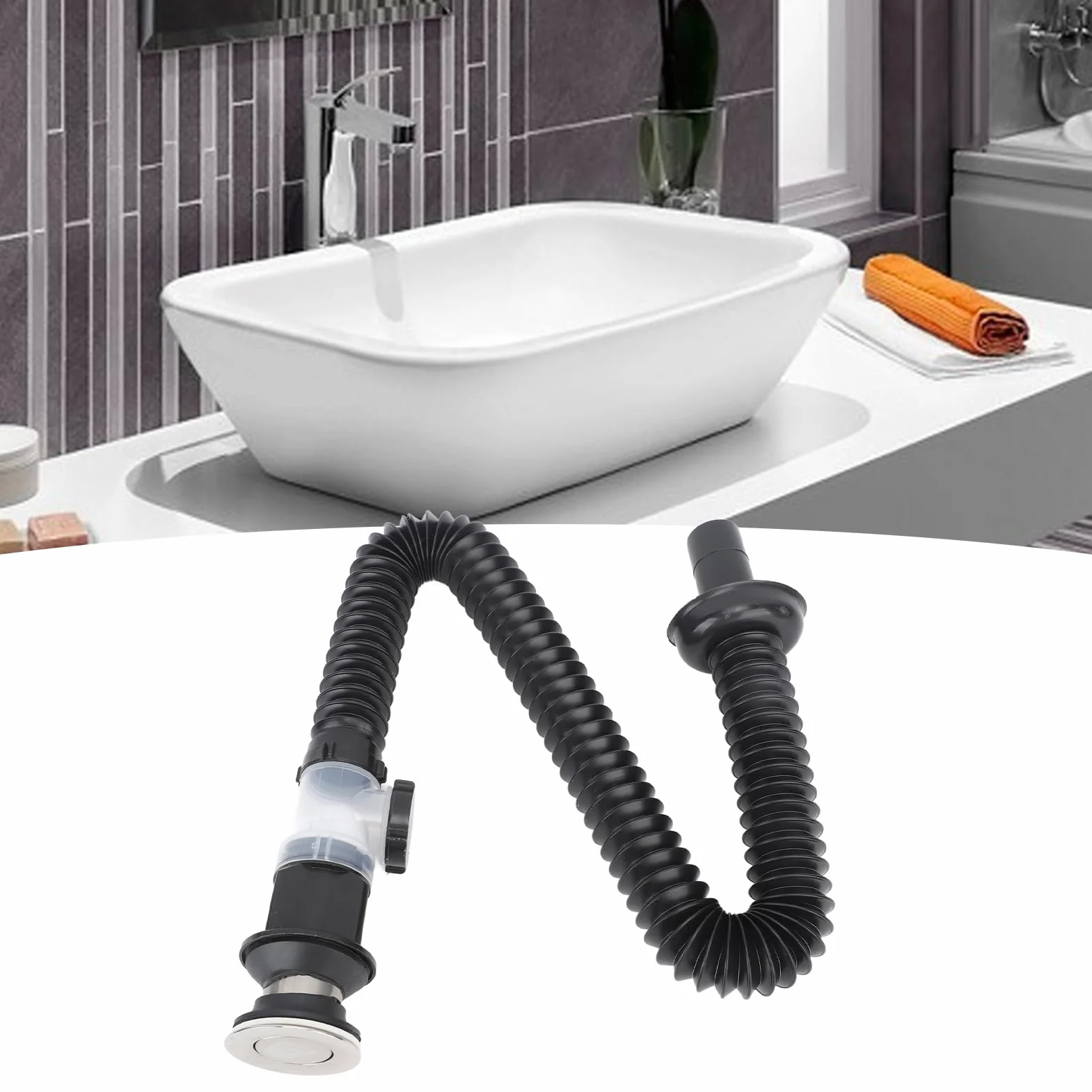 Sink Drain Pipe Prevent Backflow Bad Odor Removal Leakage Proof Downcomer Pipe do użytku domowego