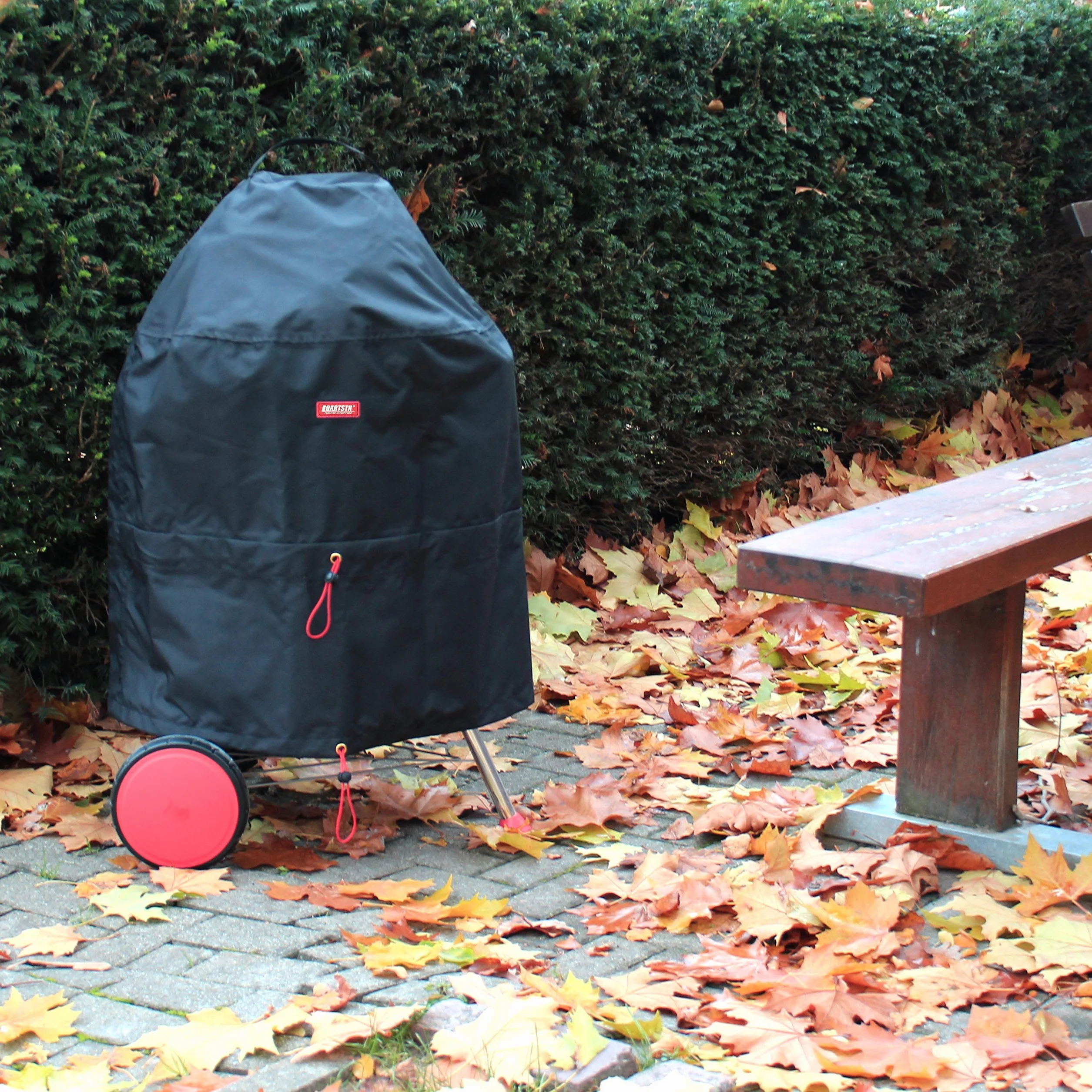 BARTSTR® Pokrywa grilla kulistego 47 cm – 100% wodoszczelna i dodatkowa ochrona przed promieniowaniem UV – osłona grilla kulisty – osłona grilla