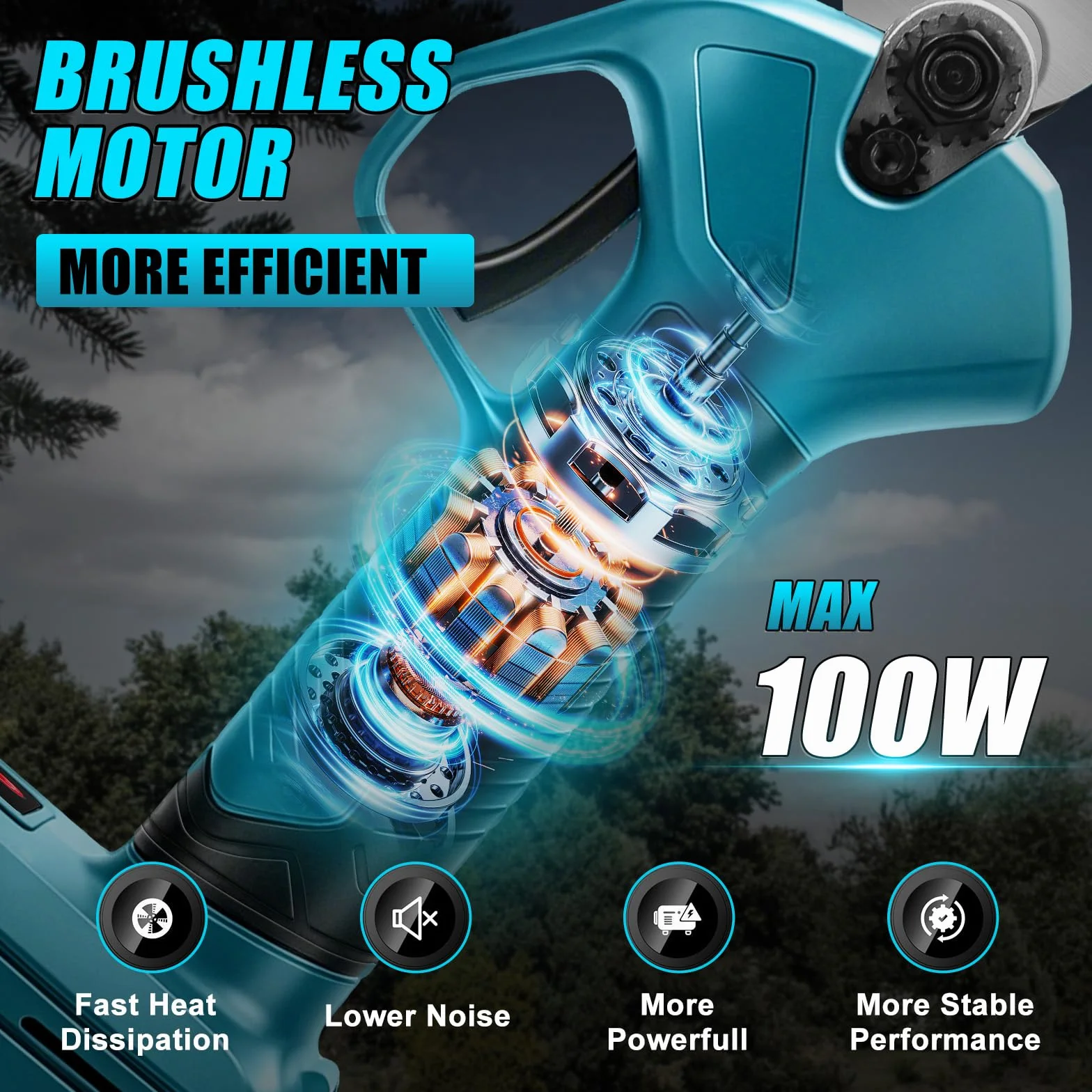 Makita 18 V Akumulatorowe Nożyce do Gałęzi Bezszczotkowe LCD 45 mm