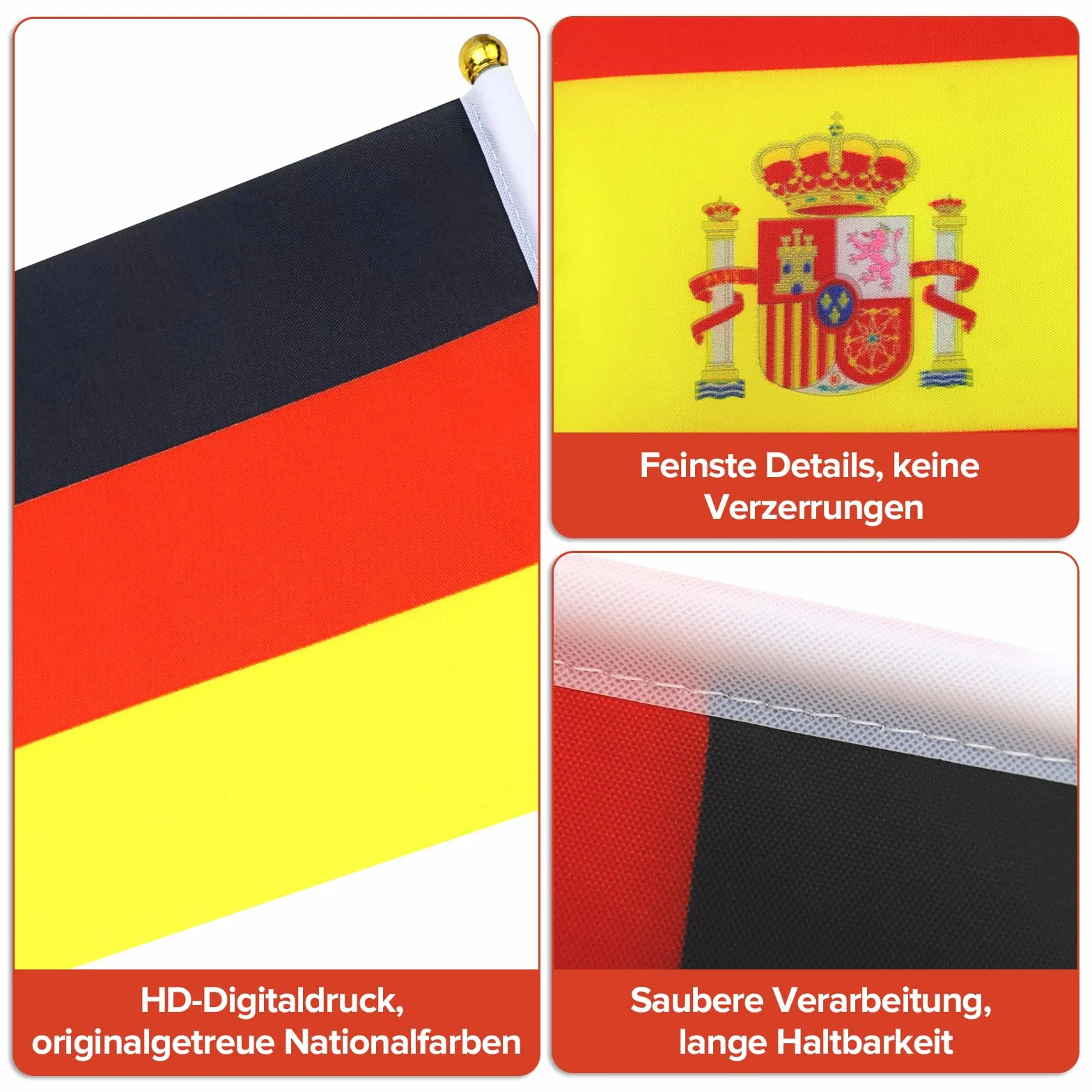 CHRI Zestaw flag ręcznych na Mistrzostwa Świata 2026, 48 krajów, 20 x 13,5 cm z biegunami 28 cm, flagi świata Mistrzostw Świata 2026, artykuł dla fanów na imprezy Mistrzostw Świata, do baru, na
