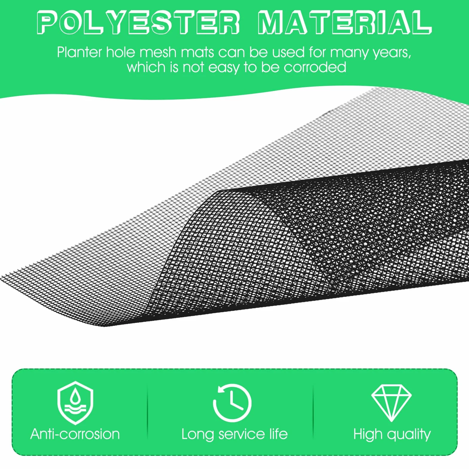 Podkładka z Siatki Do Doniczek 12 x 19,8 cm - Plastikowa Siatka Oczkowa, Drenażowa Mata