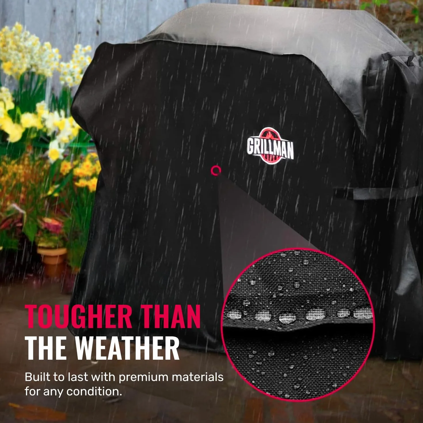 Grillman Pokrowiec na grilla wodoodporny UV 132x66 cm do Weber Brinkmann Char Broil