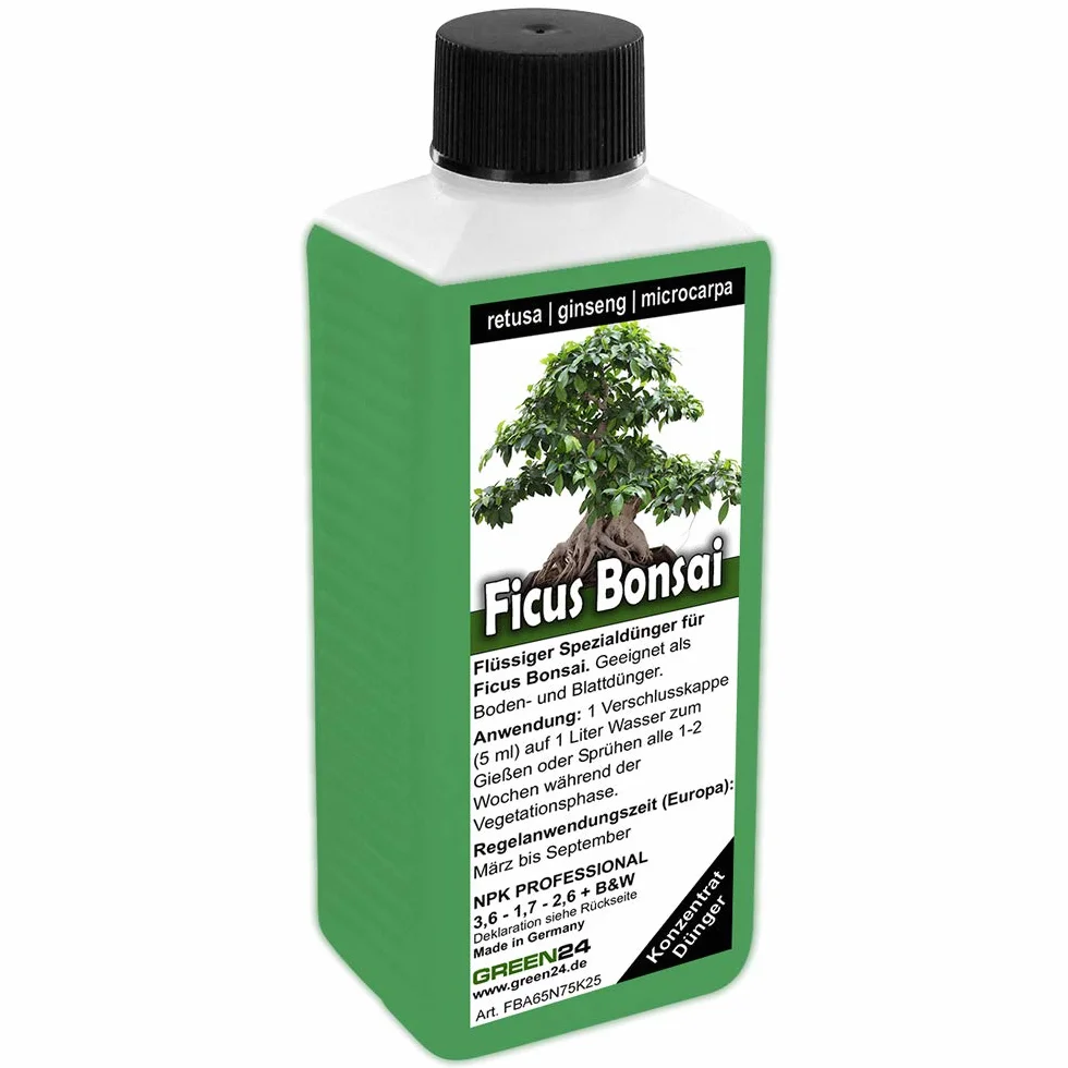 Nawóz do bonsai Ficus Ginseng retusa microcarpa, chińska figa, nawóz płynny