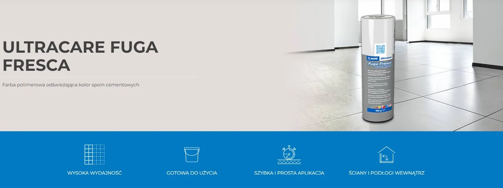 Mapei Ultracare FUGA FRESCA 160g - kolor 136 Brunatny - farba polimerowa do odnowienia koloru spoin cementowych
