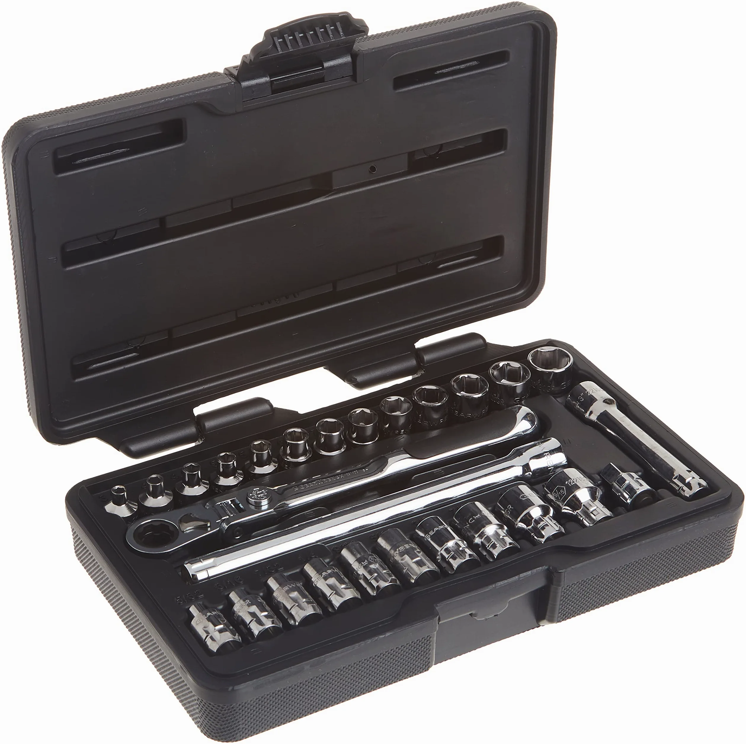 GEARWRENCH Zestaw 27 standardowych narzędzi mechanicznych SAE/metrycznych 6 punktów 6 pt