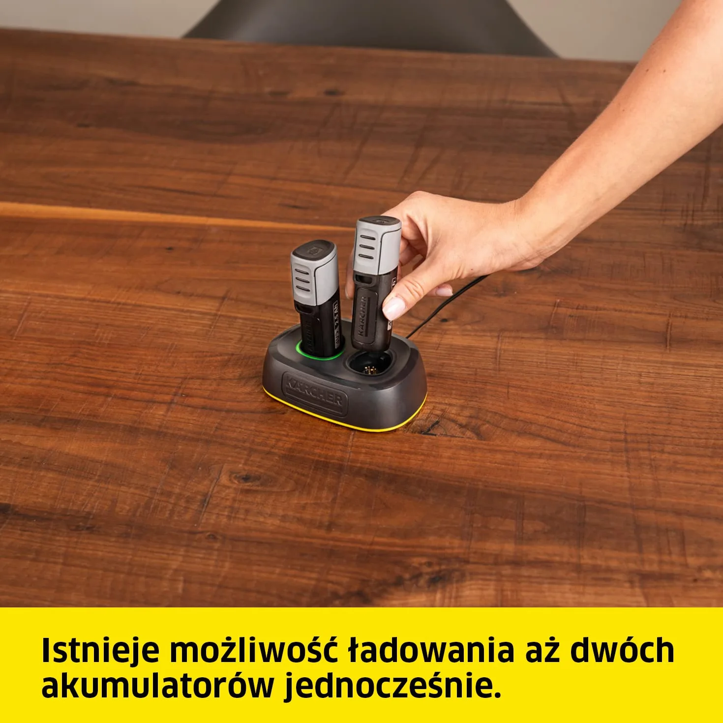 Kärcher Fast Charger Duo Battery Power Szybka ładowarka 4 V, maks. prąd ładowania: 2 x 2,5 A, wyświetlacz LED