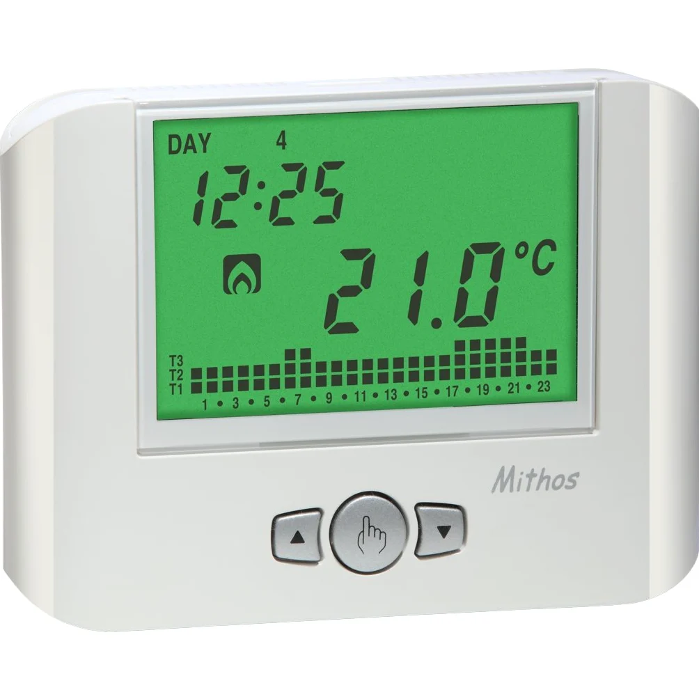 VEMER VE766800 MITHOS Cyfrowy termostat grzewczy, termostat pokojowy z programowaniem tygodniowym, zasilanie 230 V, 230 V, biały