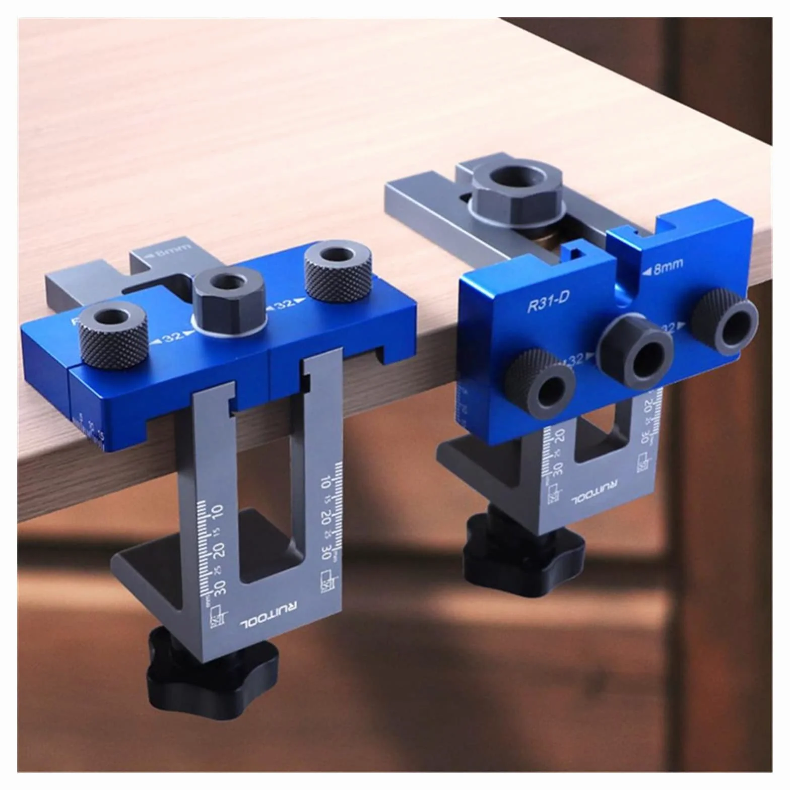 3w1 wiertło do otworów w drewnie pozycjoner przewodnik lokalizator Jig stolarka zestaw do organizacji 6-15mm wiertła Adjustabl stolarstwo narzędzie do majsterkowania(Set B)
