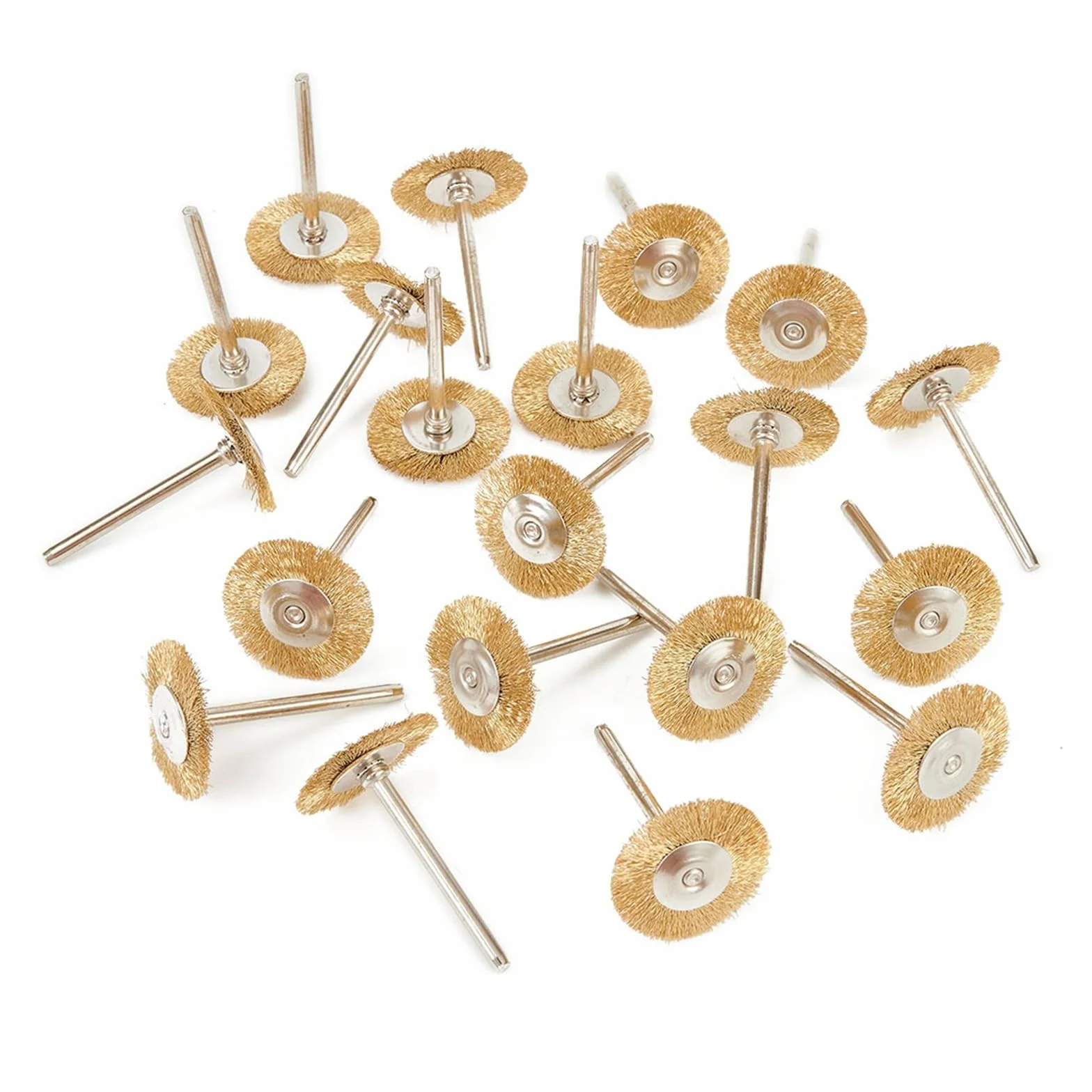 20 sztuk 3.175*25mm drut mosiężny szczotka tarczowa szlifierka narzędzie do polerowania wiertarka akcesoria do szczotek