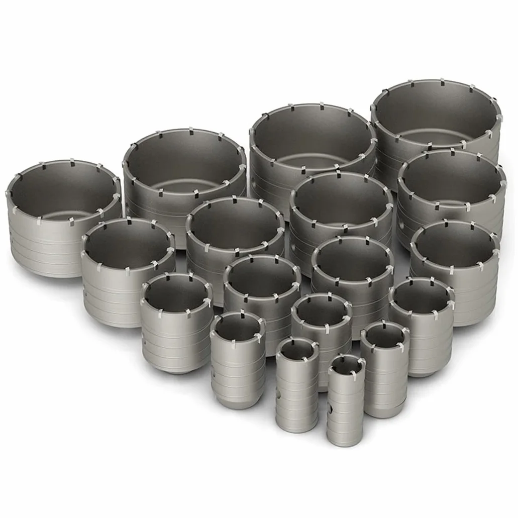 125 mm otwornica do betonu, koronka wiertnicza z twardego metalu, wiertło rdzeniowe do ścian murowanych, betonowych (drążek łączący nie wchodzi w zakres dostawy)