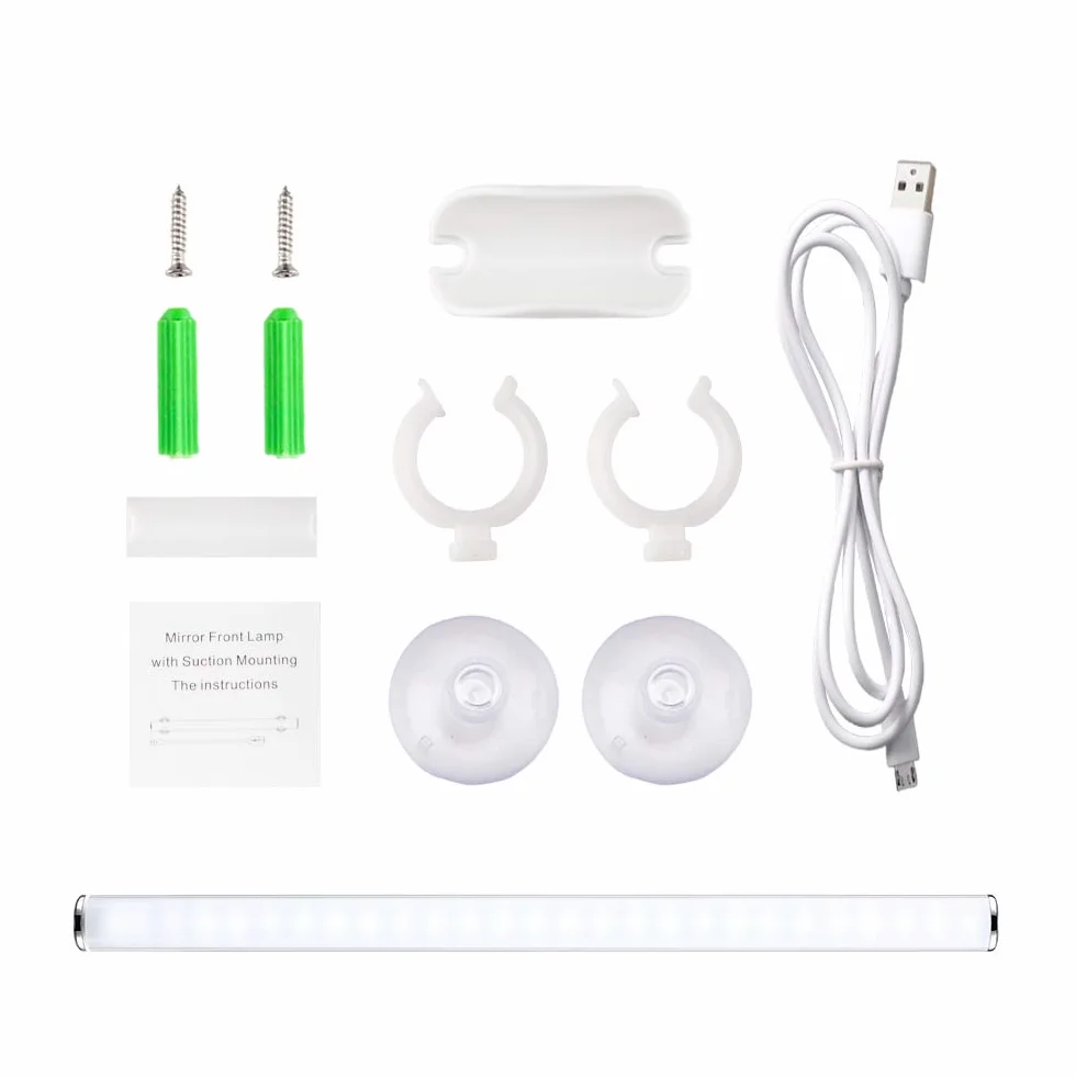 Lixada Światło lusterka toaletkowego, przenośna lampa do makijażu, sterowanie dotykowe / ładowanie USB, do oświetlenia lustra toaletki łazienkowej