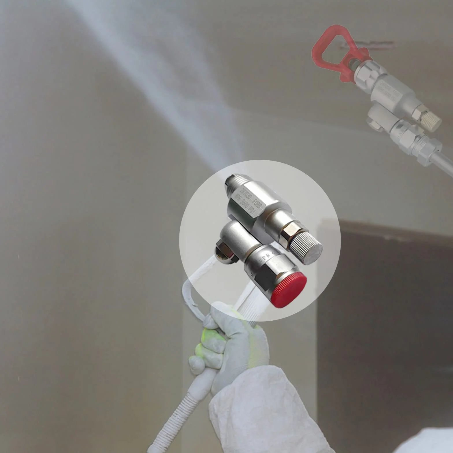 Zawór odcinający CleanShot z końcówką, złącze adaptera natrysku bezpowietrznego 287030 do natrysku bezpowietrznego